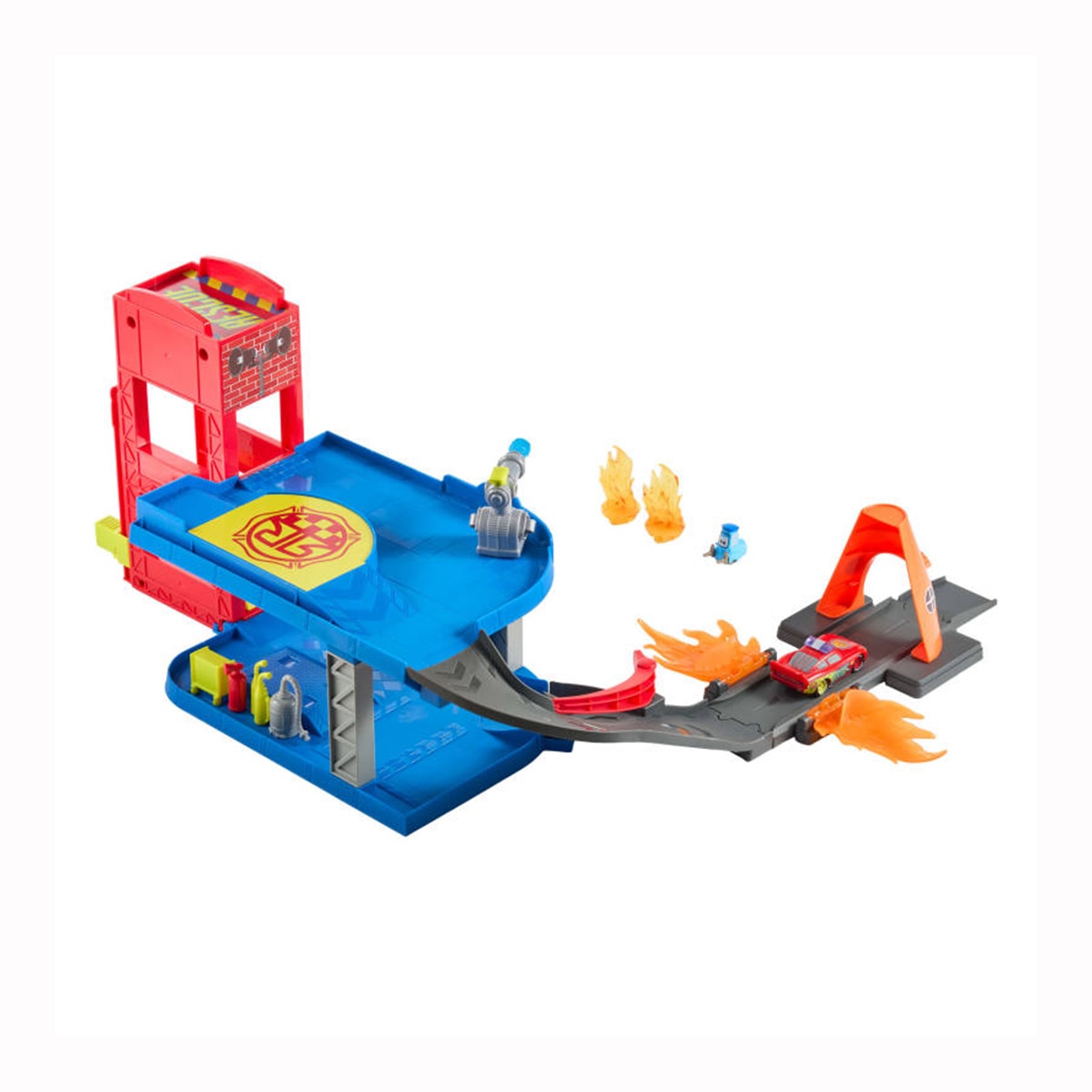 Conjunto de Juego Con Rayo Mcqueen Simula Actuación de Bomberos Cars Mattel 5