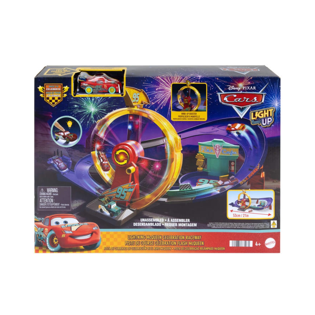 Pista de celebración con Rayo McQueen Disney Pixar Cars Cars Mattel 6