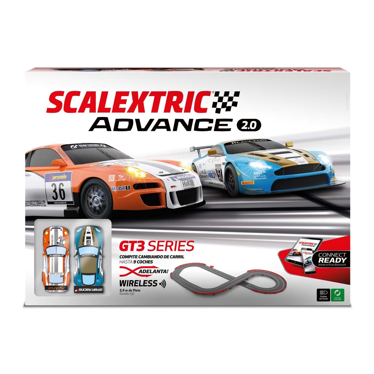 Circuito Advance GT 3 Series Escala 1:32 Pista Línea Scalextric Advance 1