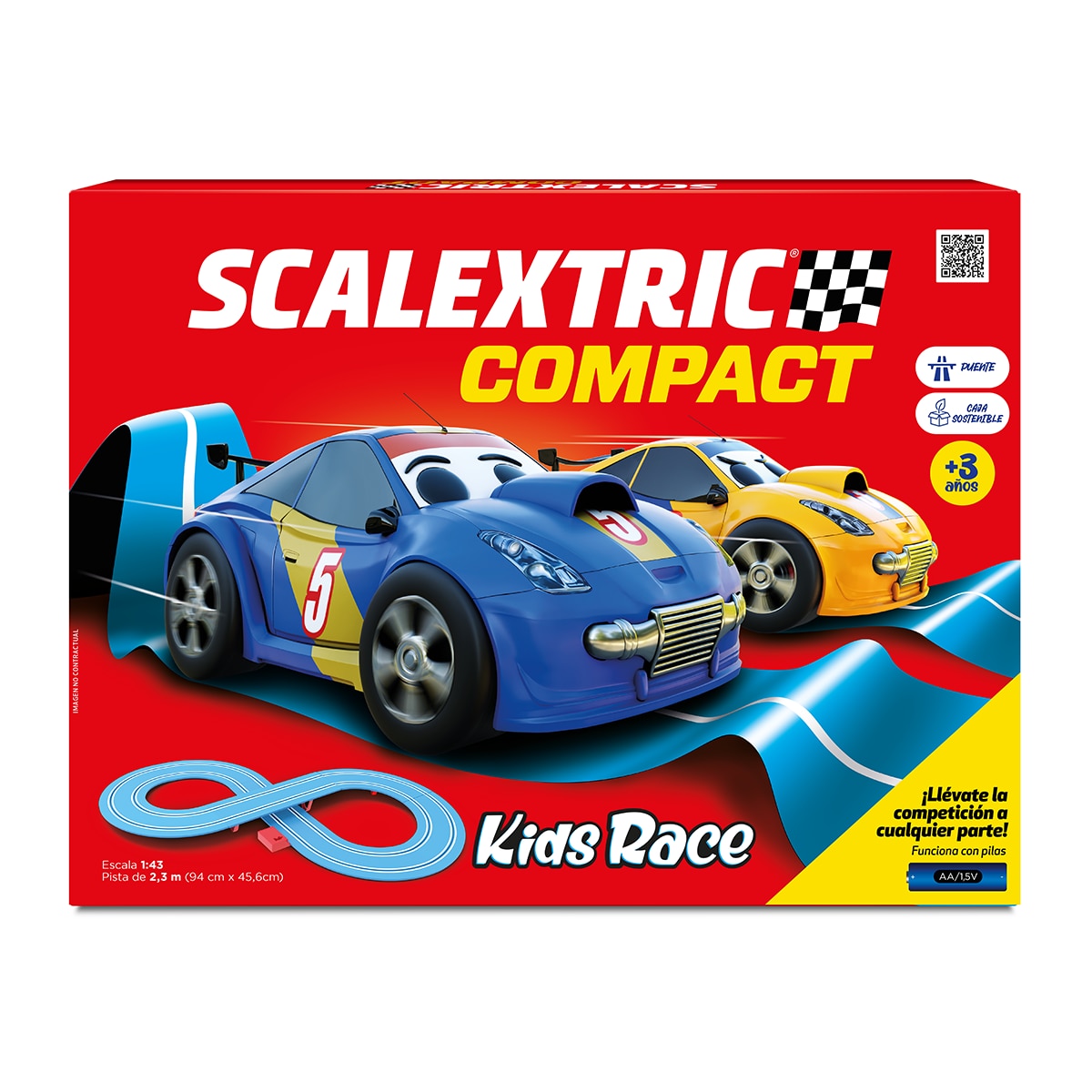 Circuito Compact 1:43 Kids Race Scalextric 1