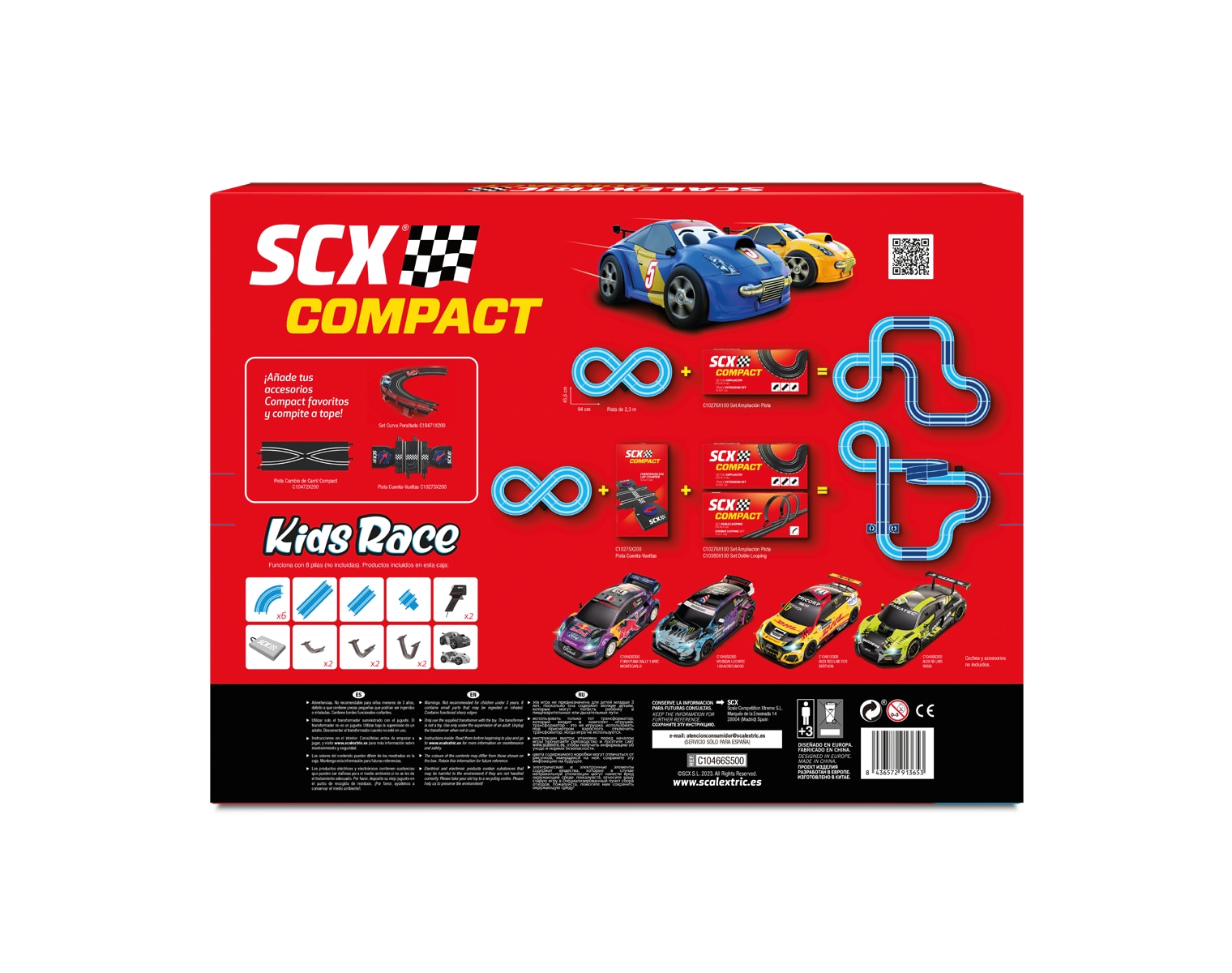 Circuito Compact 1:43 Kids Race Scalextric 2