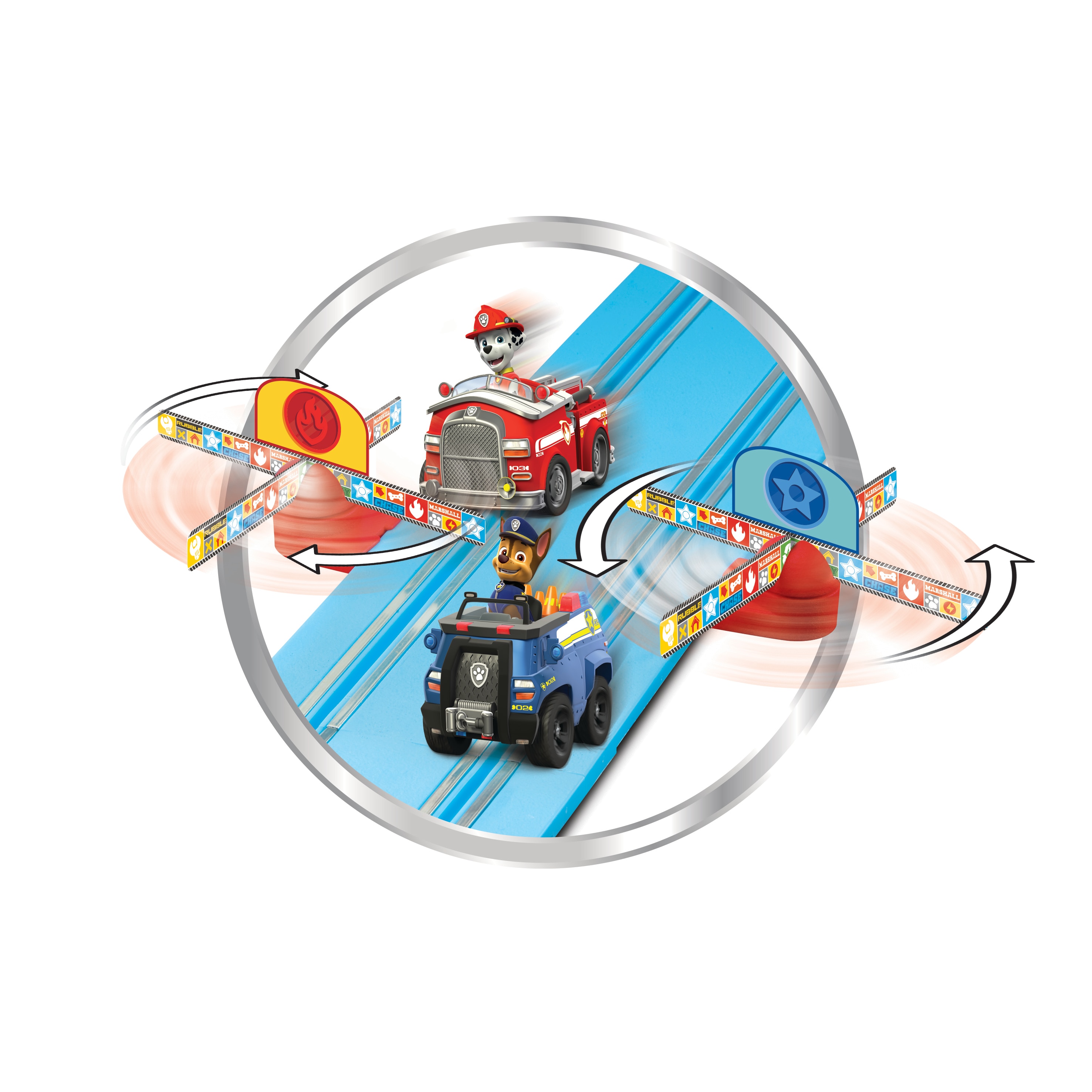 Circuito para vehículos de juguete Race 'N' Rescue Paw Patrol Carrera First 6