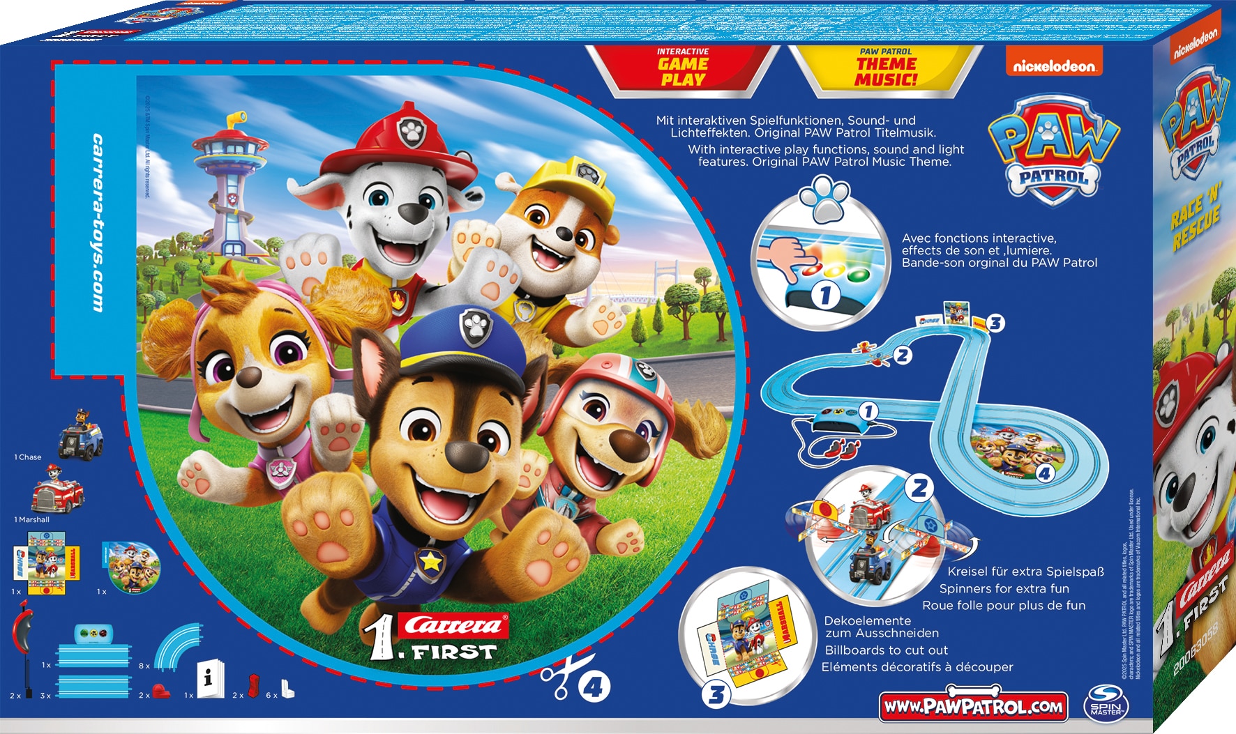 Circuito para vehículos de juguete Race 'N' Rescue Paw Patrol Carrera First 9