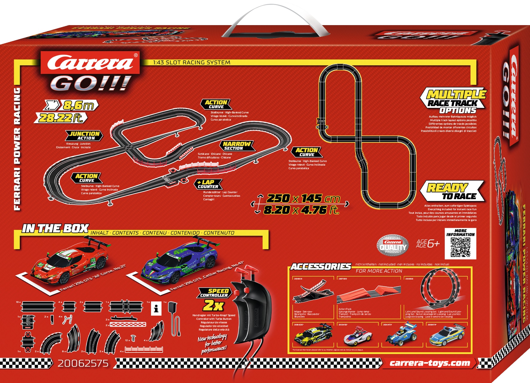 Circuito para vehículos de juguete Ferrari Power Racing Carrera GO 7