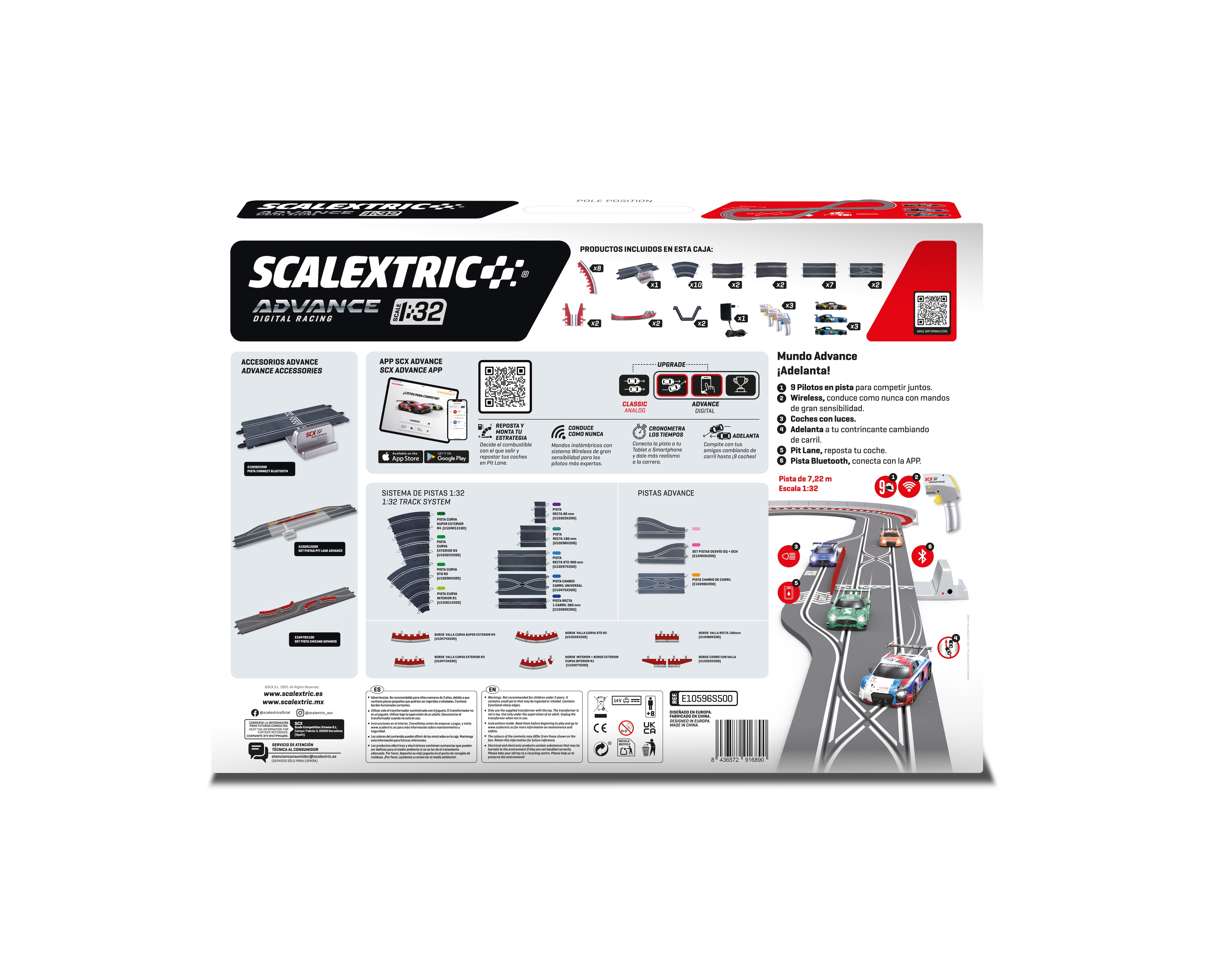 Pistas de carreras eléctrica Advance Pole Position Scalextric 2