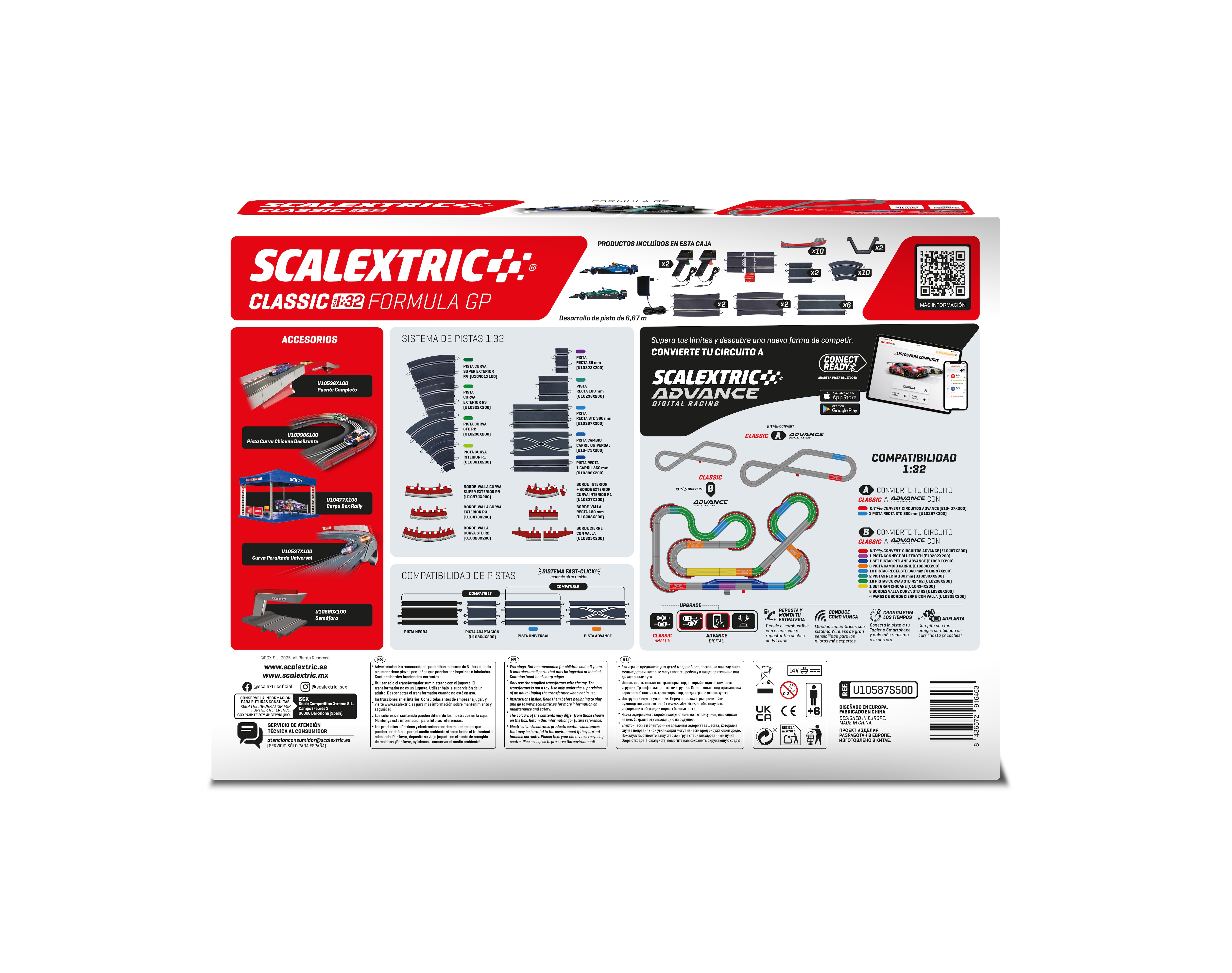 Pistas de carreras eléctrica Classic Formula Gp Scalextric 2