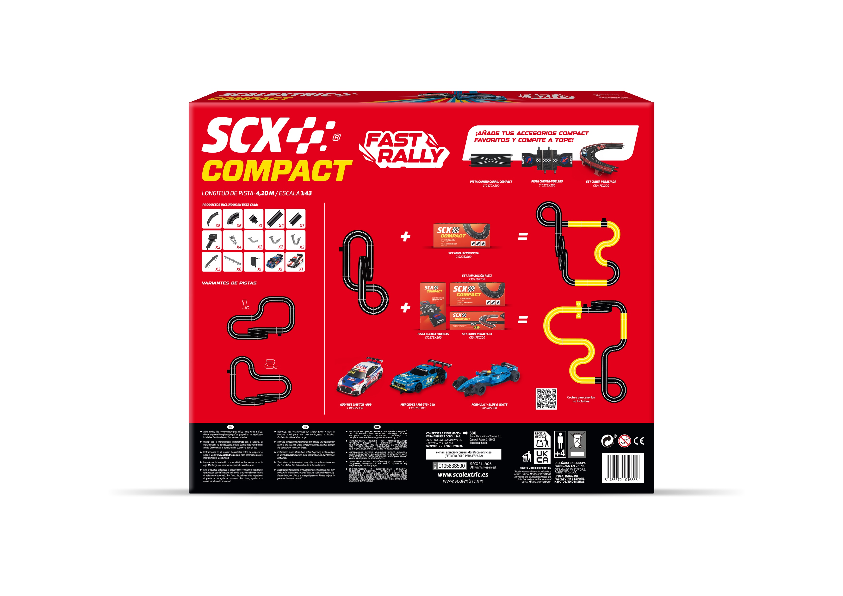 Pistas de carreras eléctrica Compact Fast Rally Scalextric 2