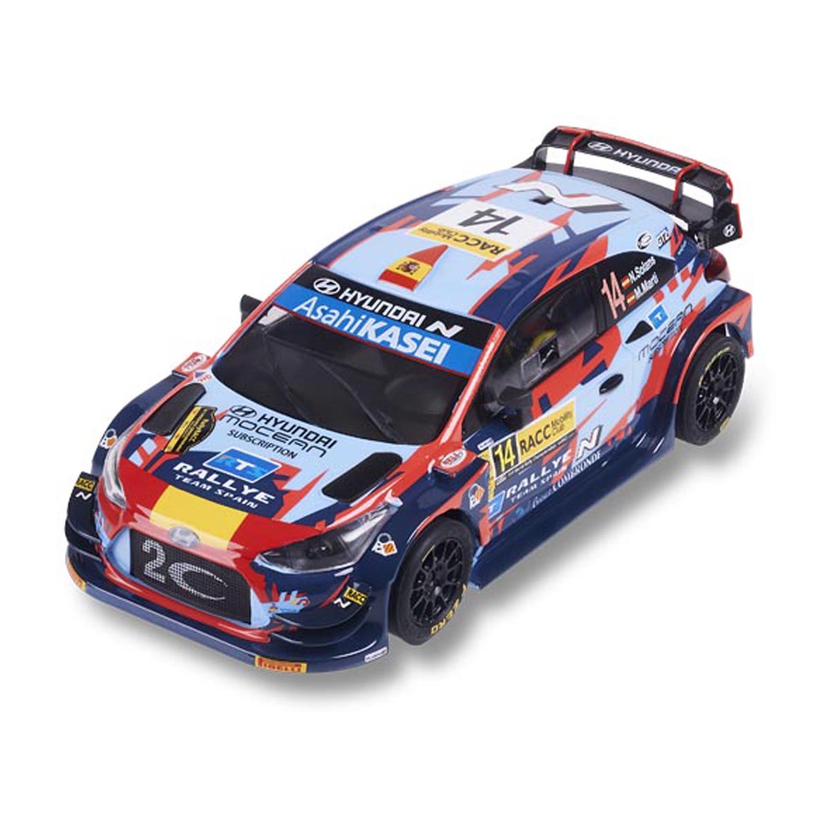 Coche de carreras  Linea Advance Escala 1:32 Hyundai I-20 Wrc Solans Scalextric 1
