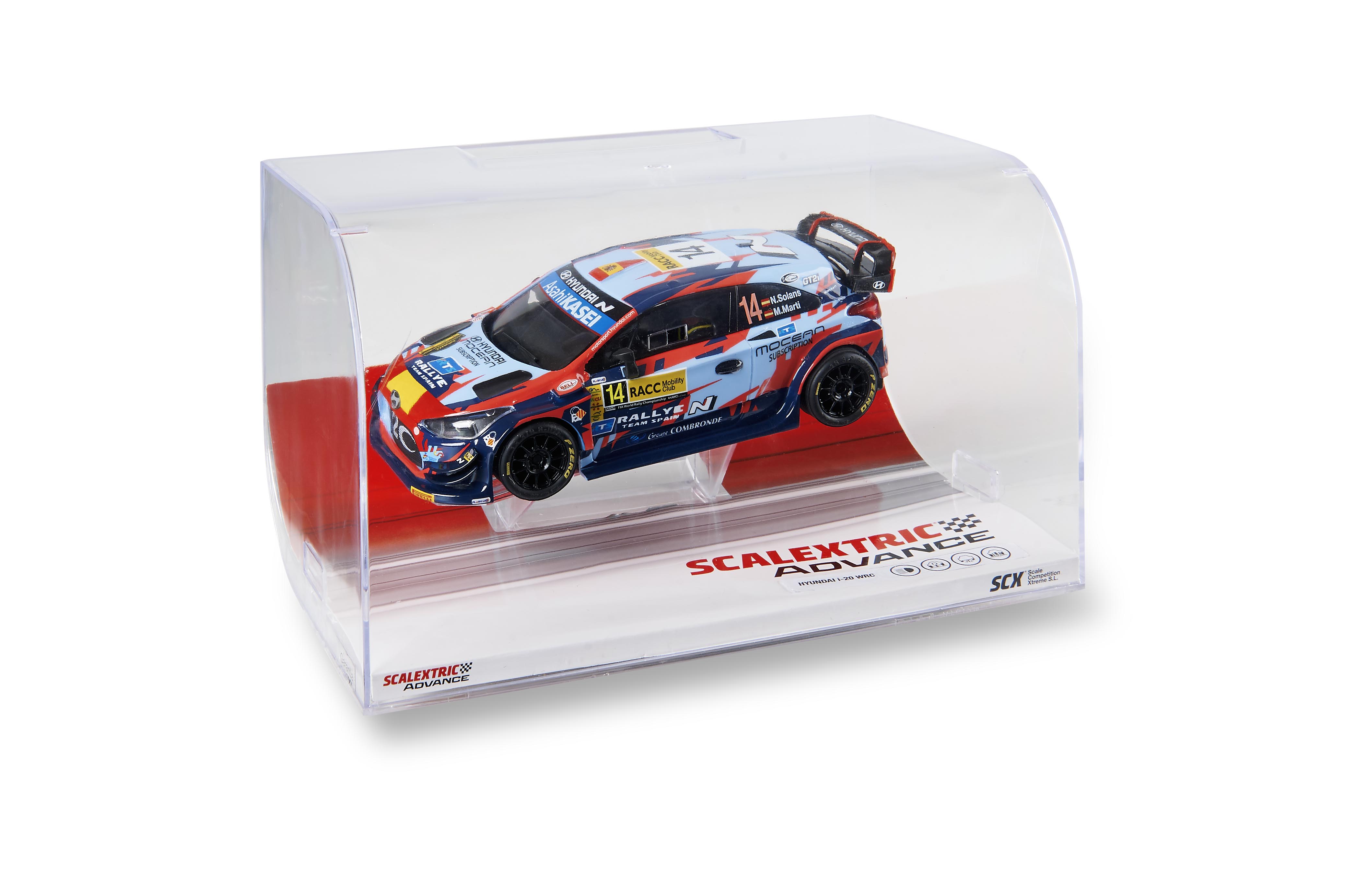 Coche de carreras  Linea Advance Escala 1:32 Hyundai I-20 Wrc Solans Scalextric 2