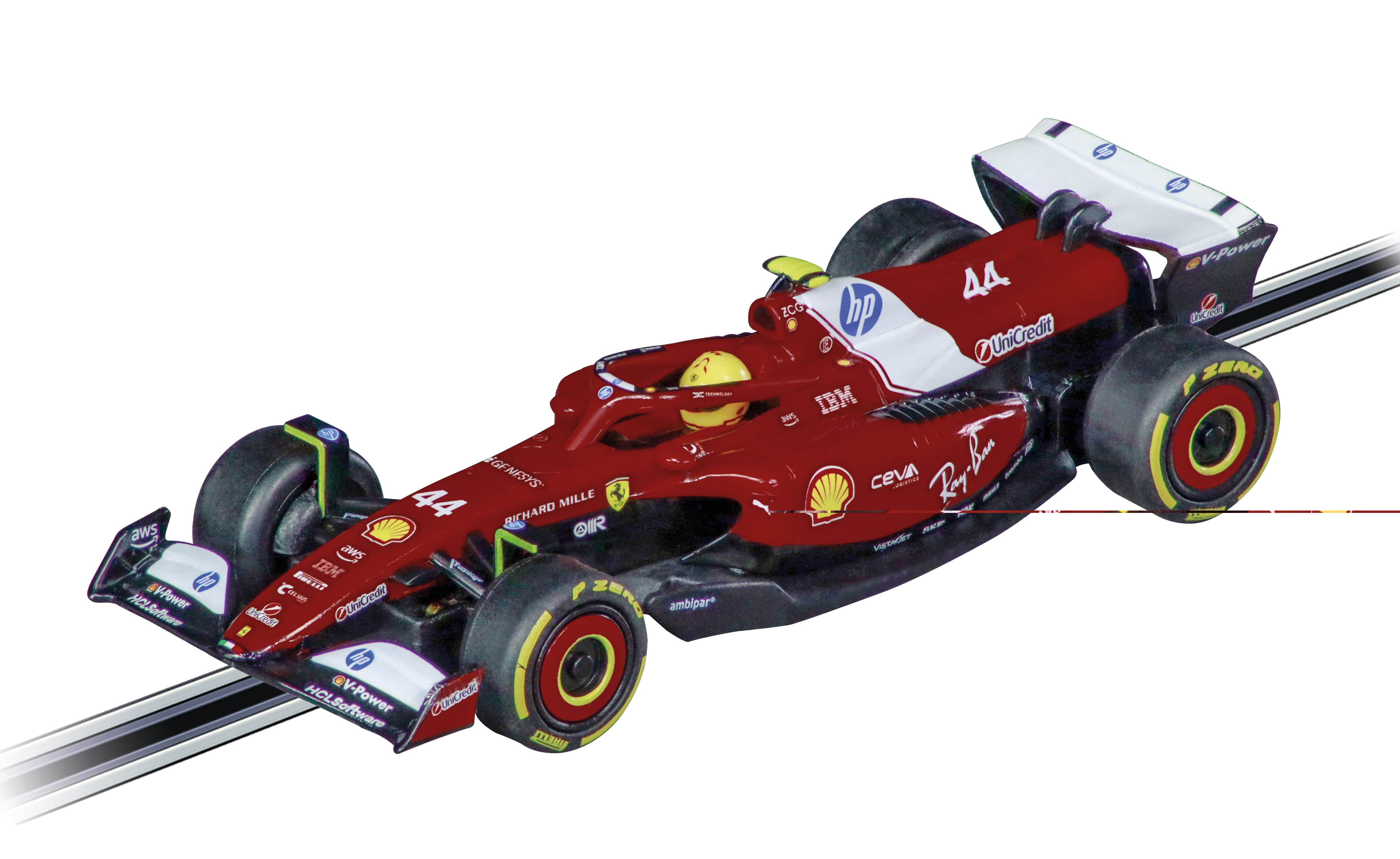 Coche de juguete F1 Ferrari SF-25 L. Hamilton, No.44 (2025) Carrera GO 2
