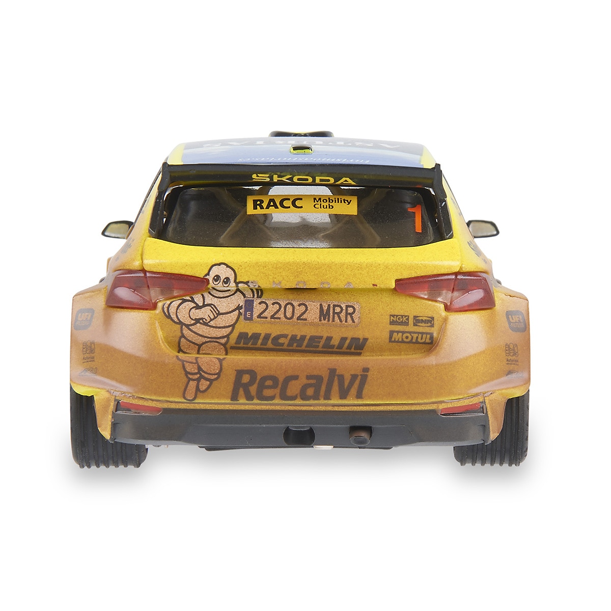 Coche Classic Skoda Fabia WRC2 Cohete Suárez Mud Effect Scalextric 3