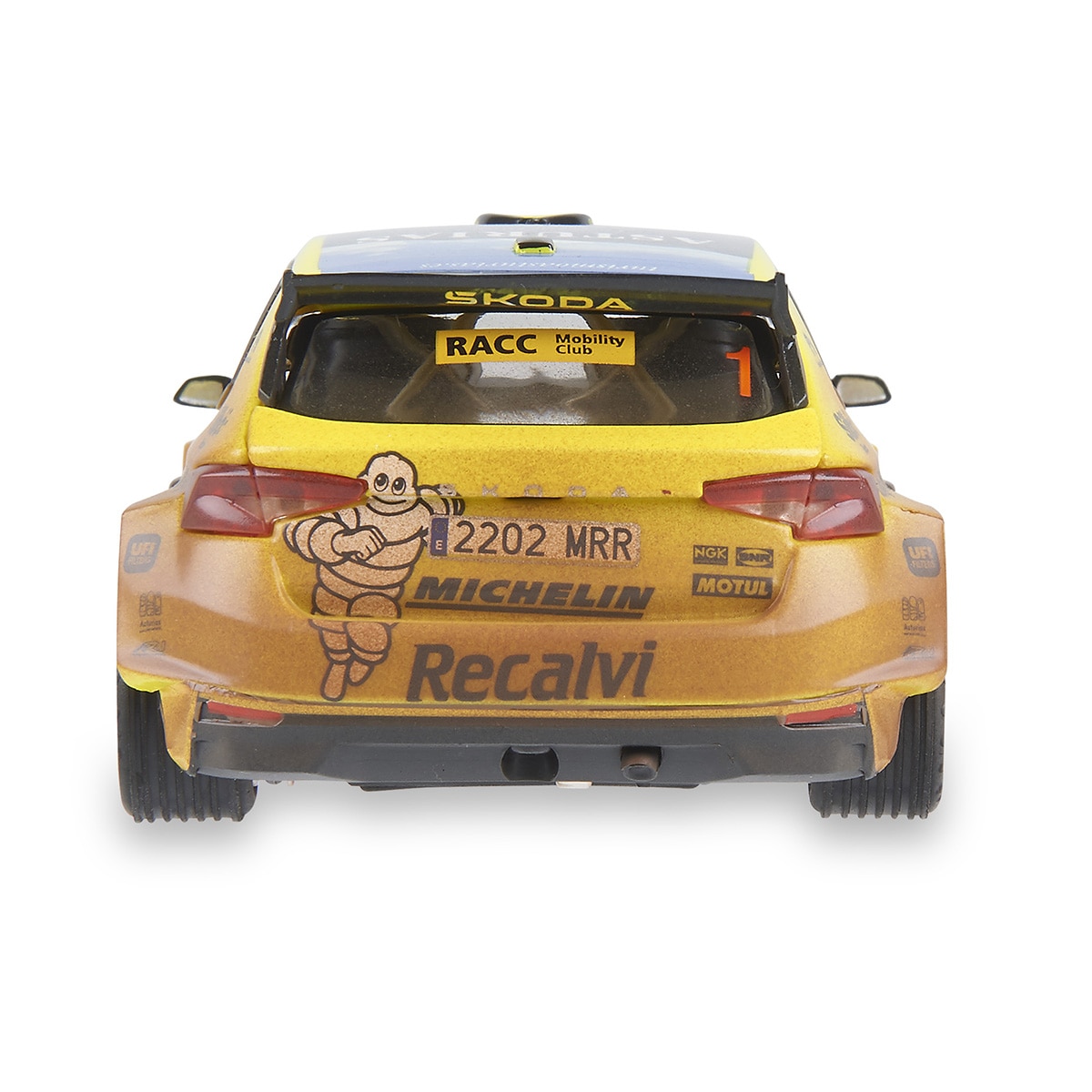 Coche Advance Skoda Fabia WRC2 Cohete Suárez Mud Effect Scalextric 3