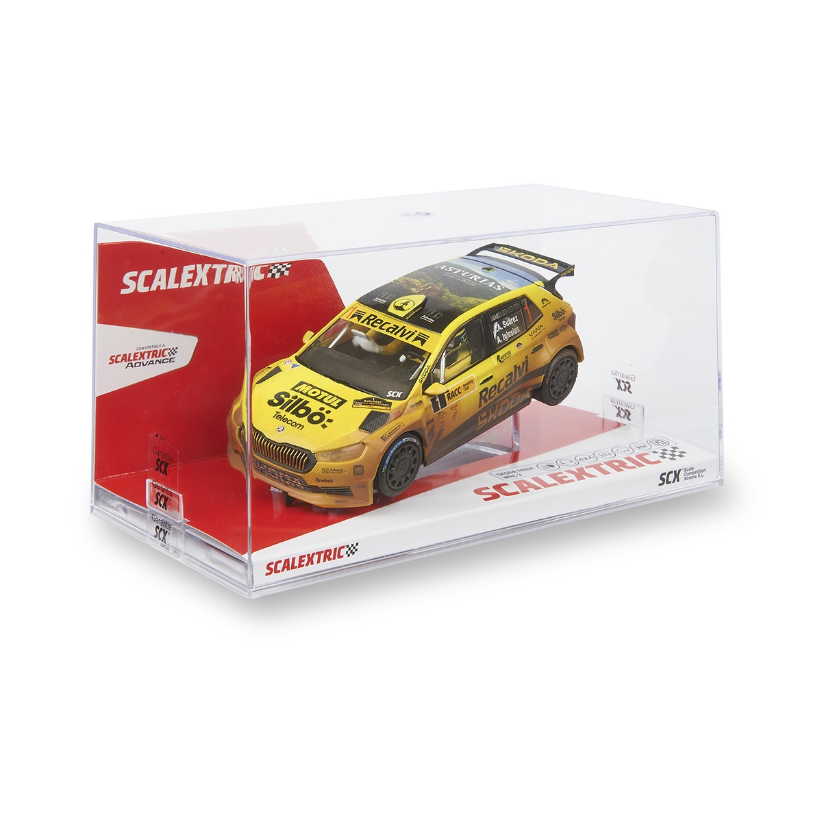 Coche Advance Skoda Fabia WRC2 Cohete Suárez Mud Effect Scalextric 4