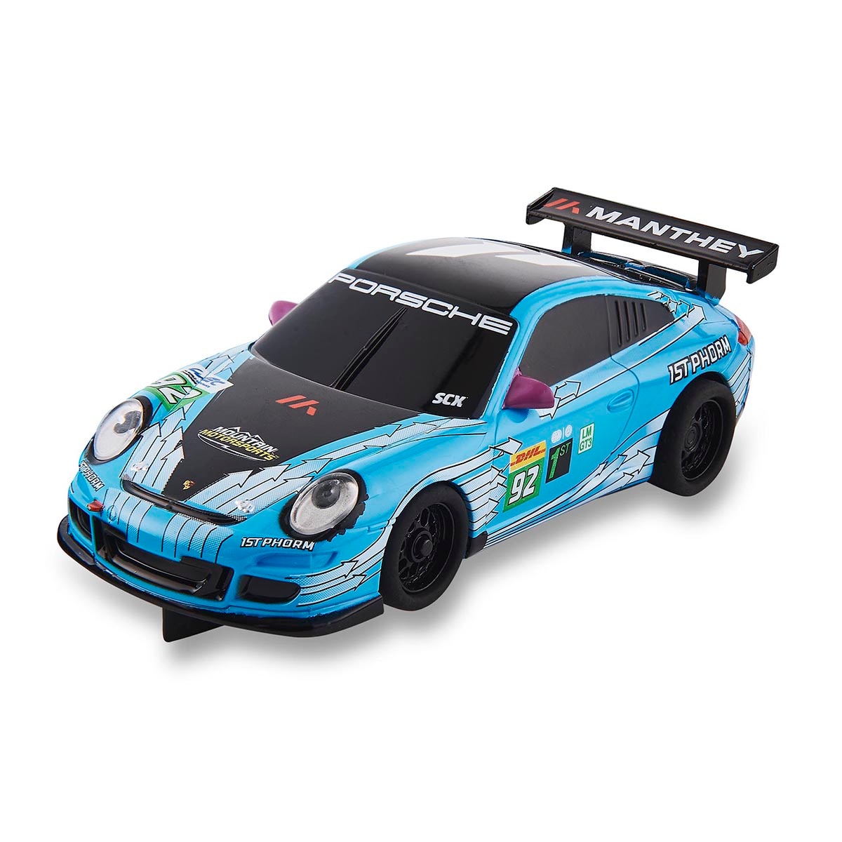 Scalextric - Coche de slot SCX Porsche 911 GT3 #92 Línea Compact Escala 1-43 Scalextric