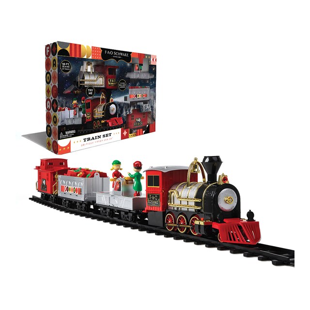 Tren motorizado con sonido de 30 piezas F.A.O. Schwarz
