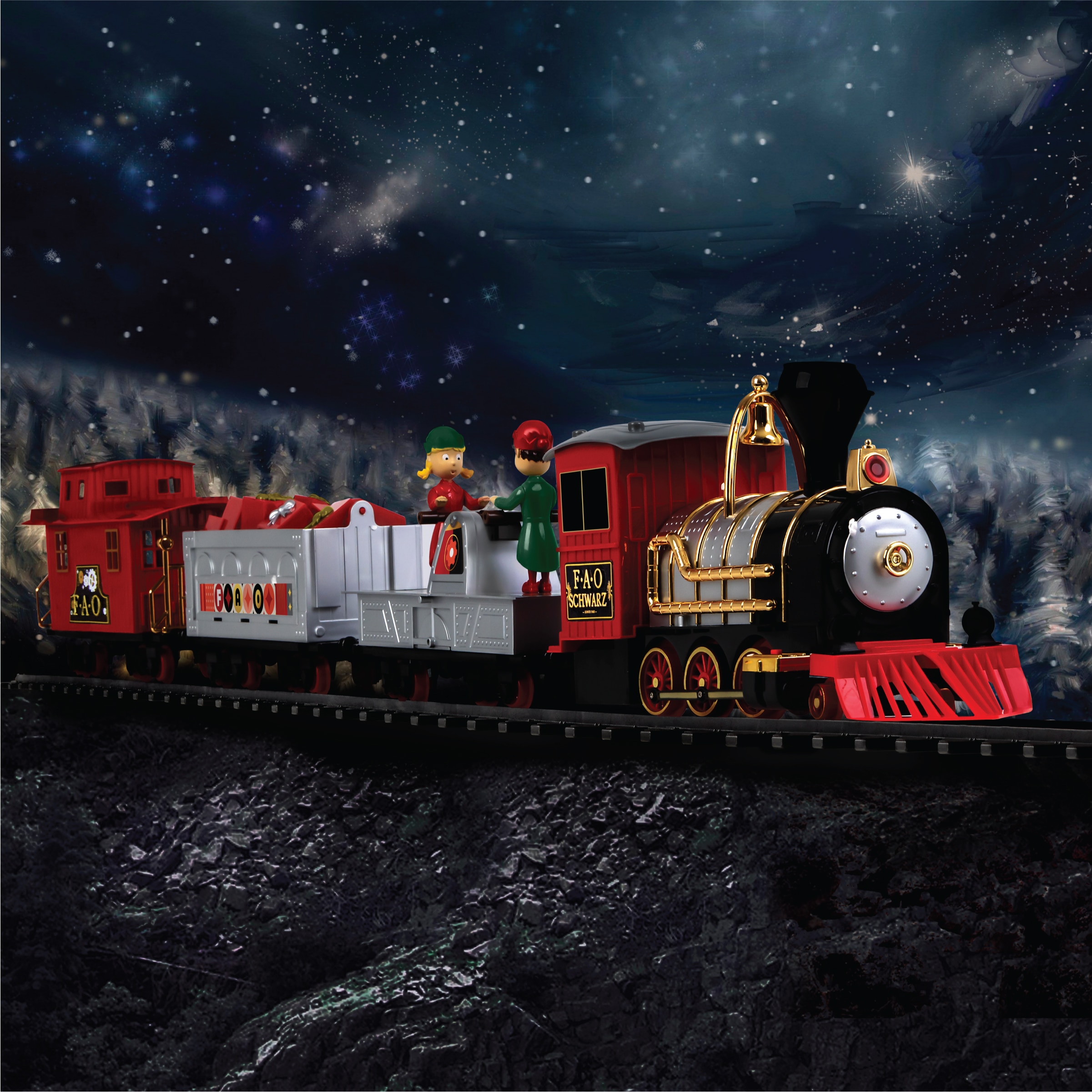Tren motorizado con sonido de 30 piezas F.A.O. Schwarz 3