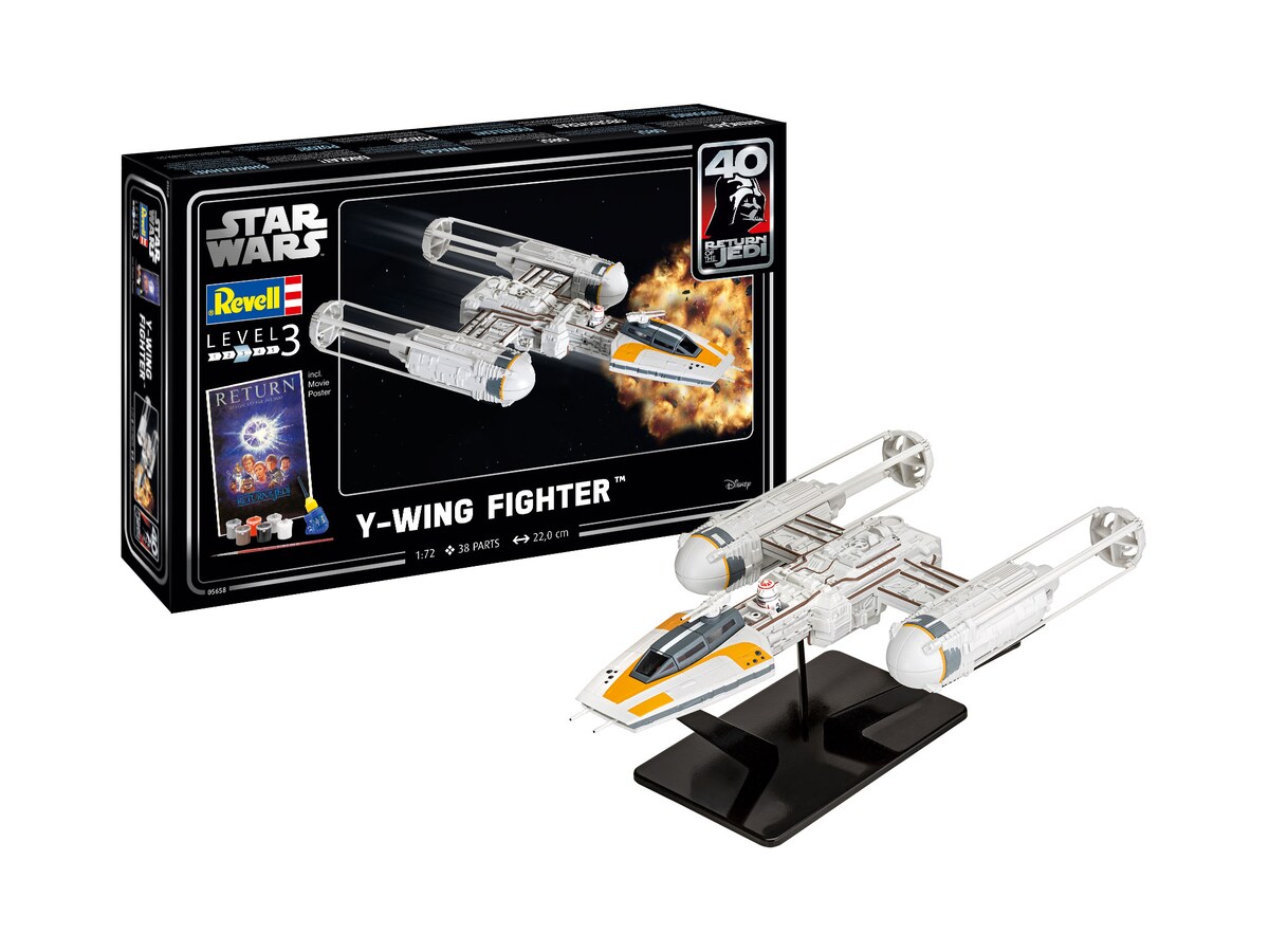 Maqueta Y-wing Fighter con accesorios básicos Star Wars Revell 3