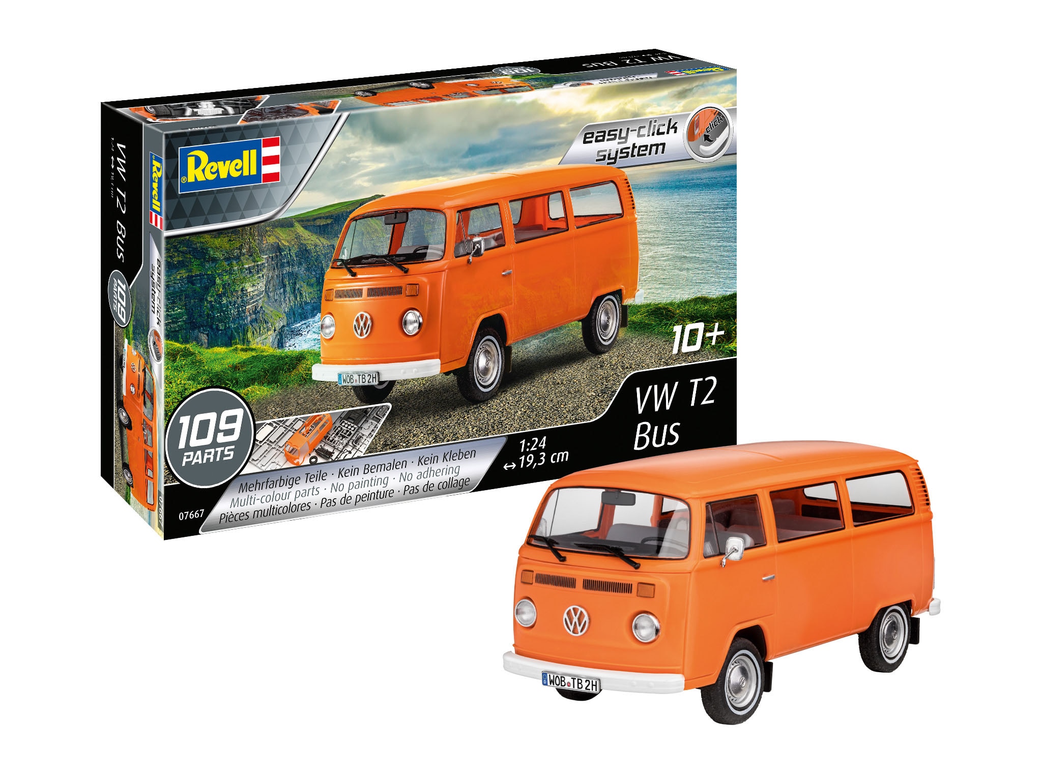 Kit de montaje a presión VolksWagen T2 Bus easy click Revell 3