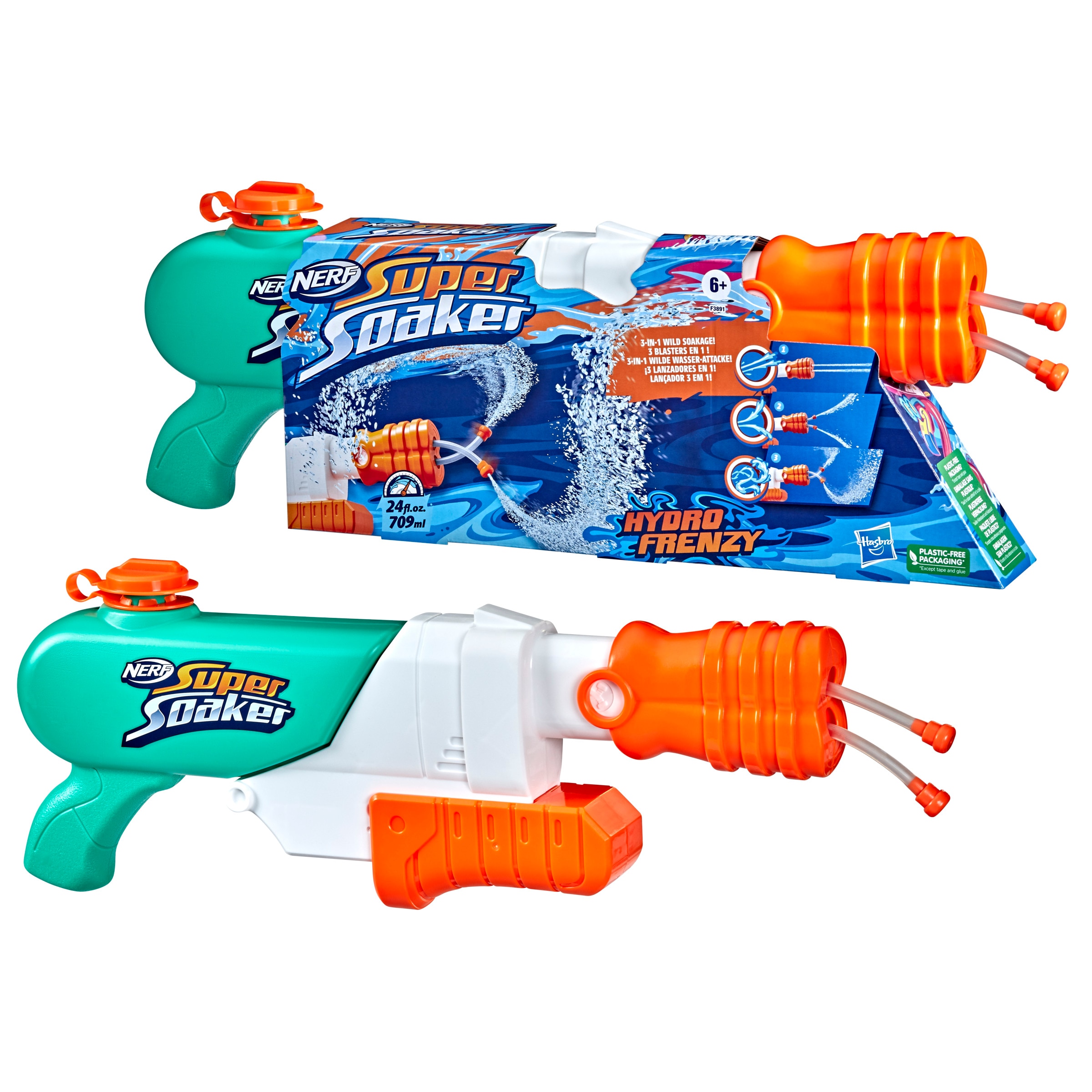 Lanzador de agua Super Soaker Hydro Frenzy Nerf 3