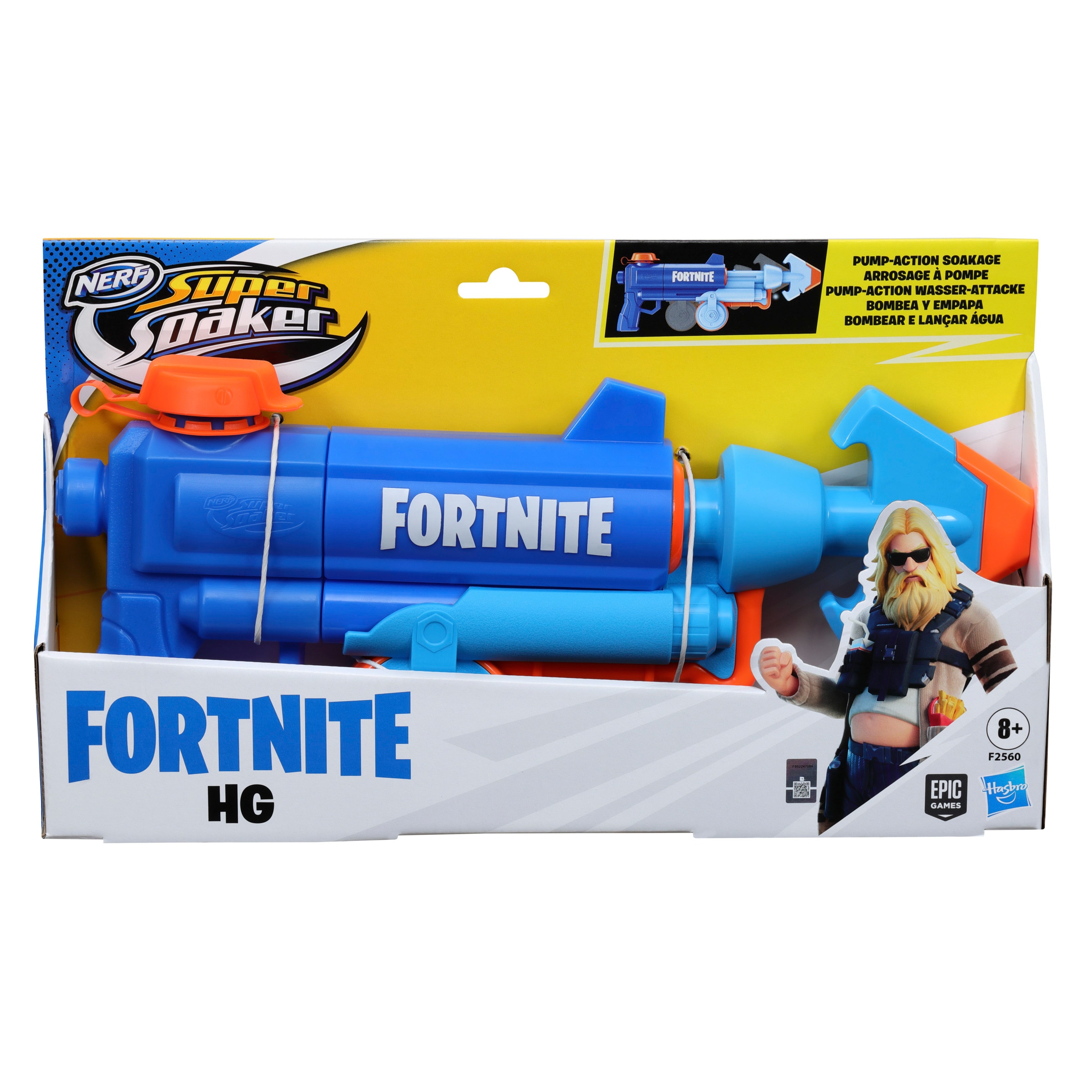 Lanzador de agua Super soaker Fortnite HG Nerf 2