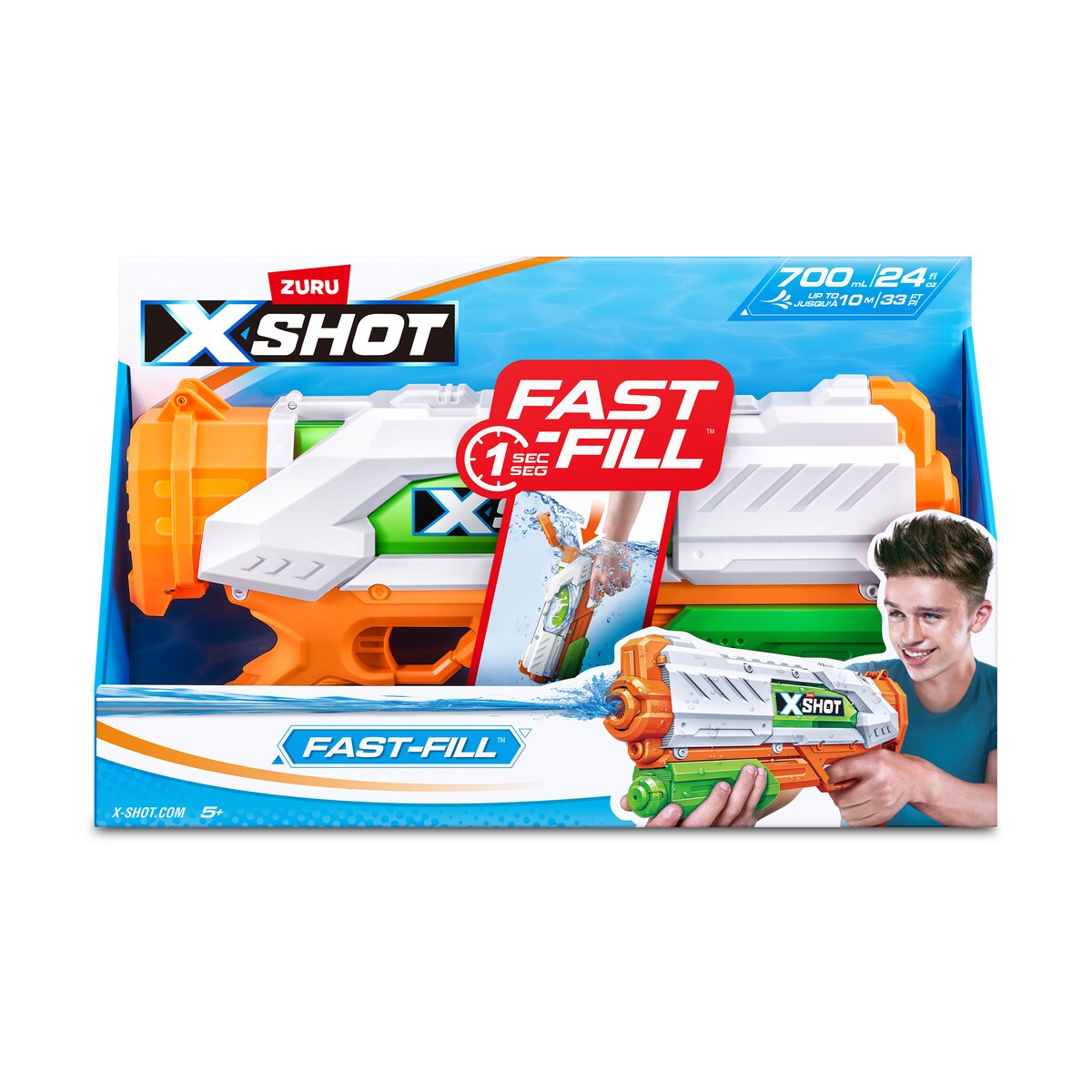 Pistola de agua Fast Fill Mediana X-Shot 3