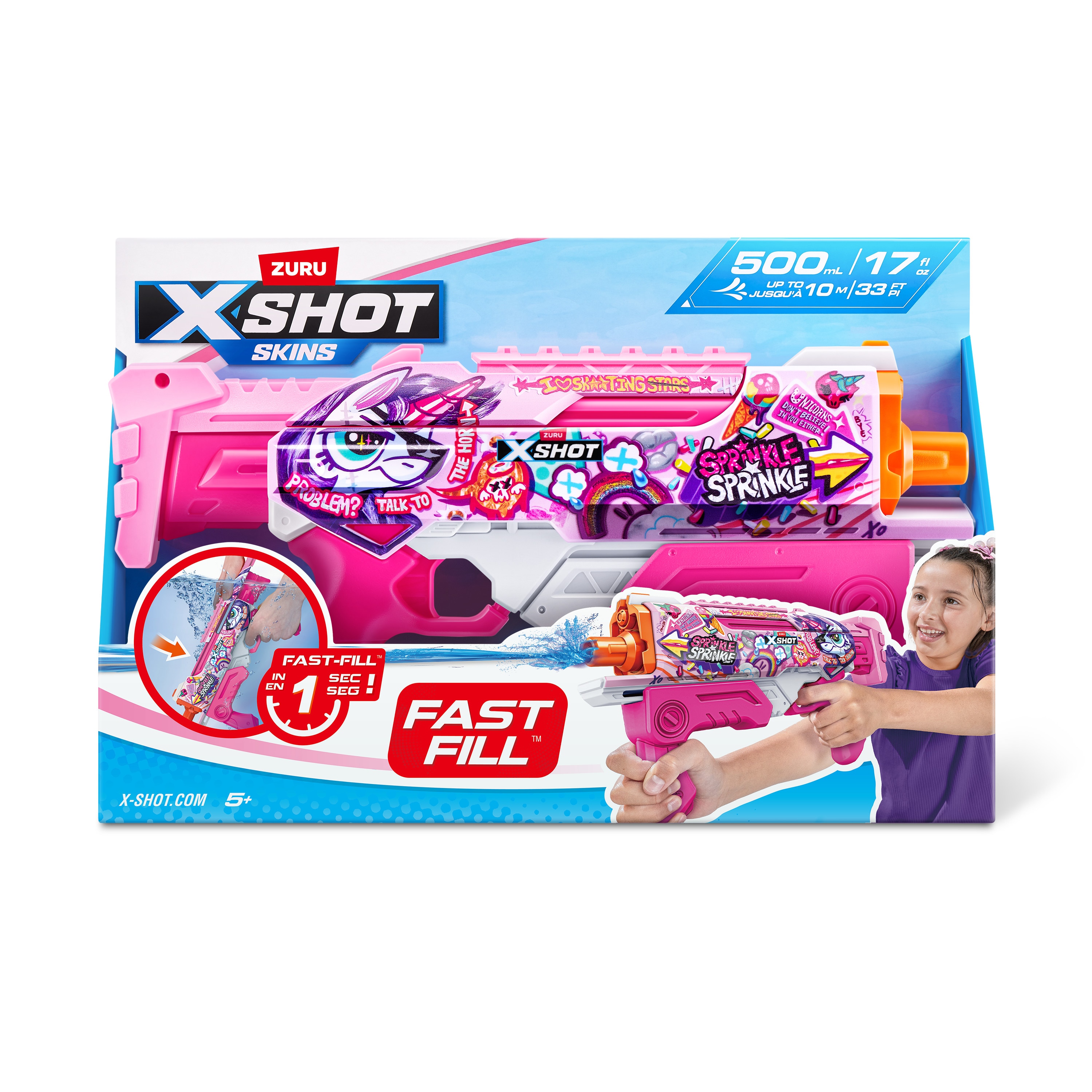 Pistola de agua Fast Fill Skins Hyperload X-Shot 8