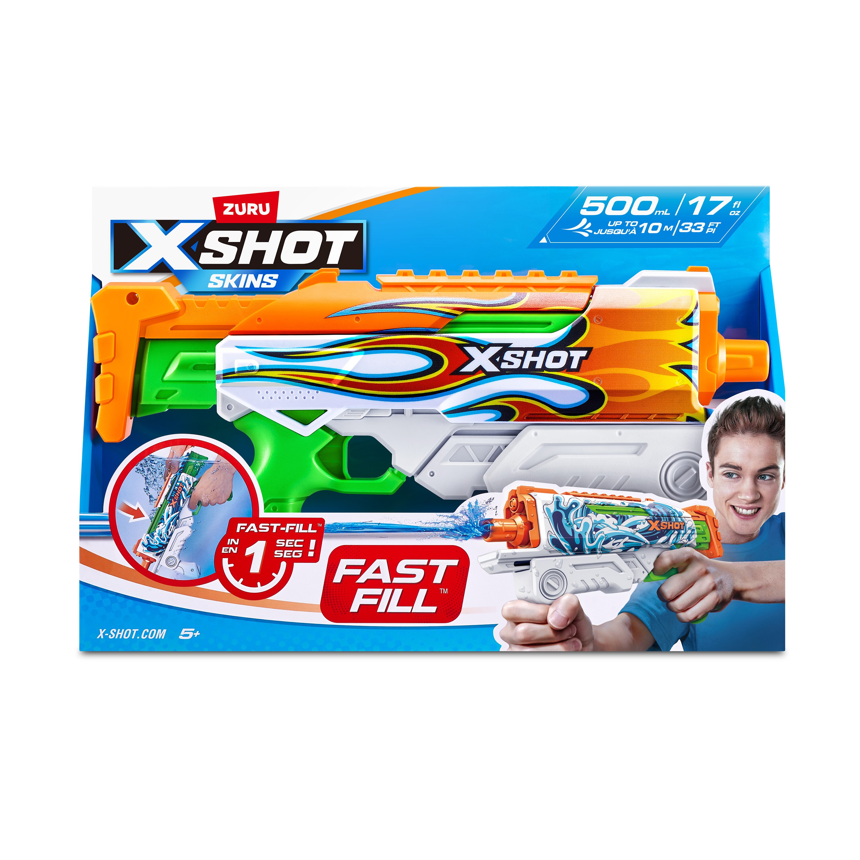 Pistola de agua Fast Fill Skins Hyperload X-Shot 9