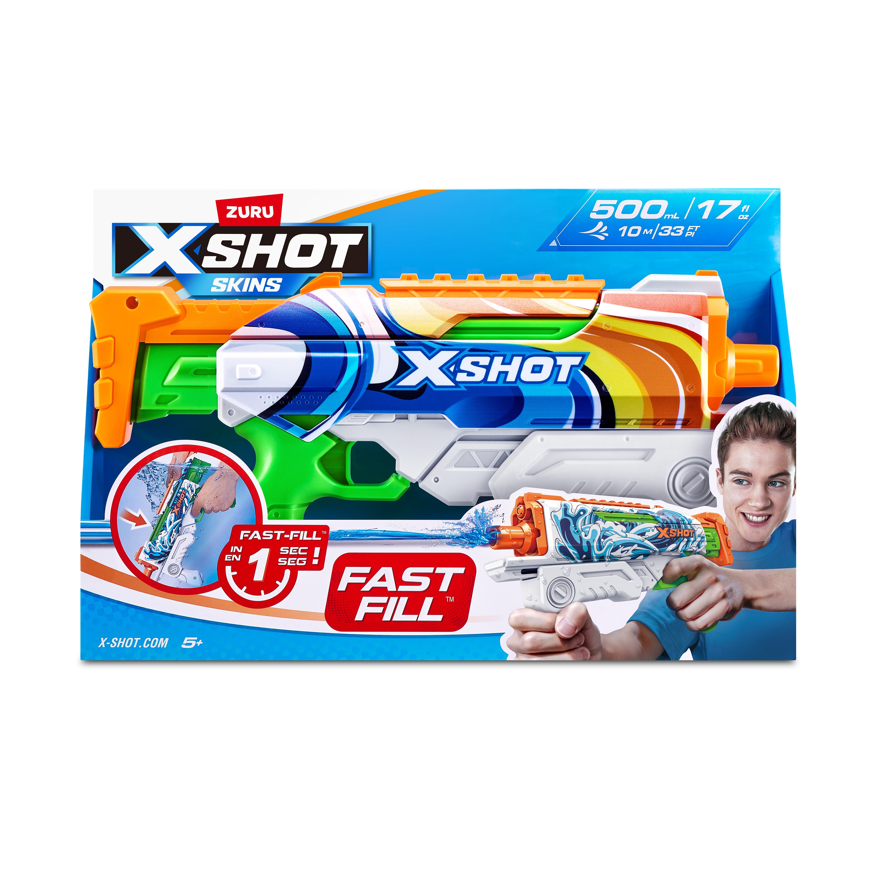 Pistola de agua Fast Fill Skins Hyperload X-Shot 10