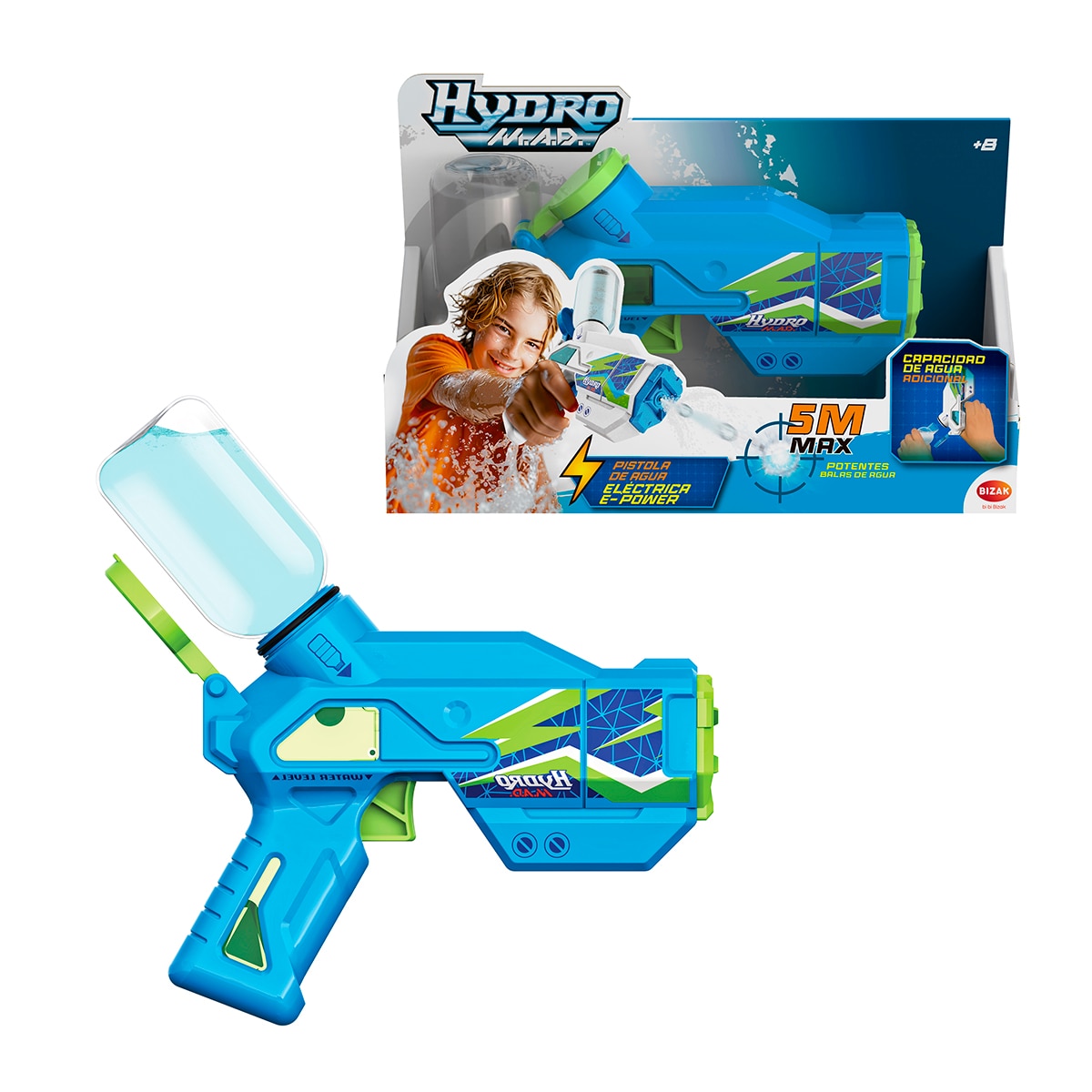 Imagen 0 de Pistola de agua Hydro Mad Mini Blaster Bizak