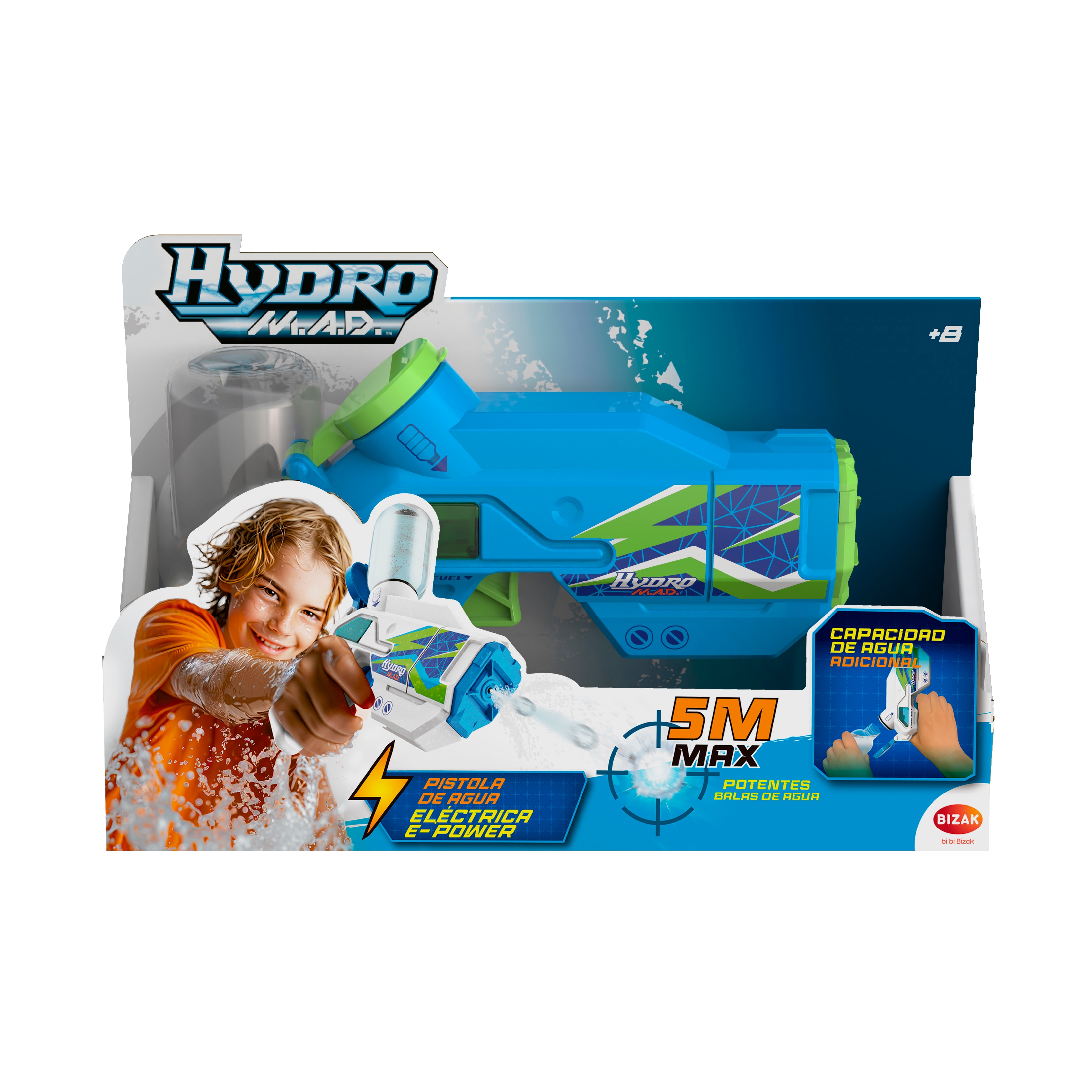 Pistola de agua Hydro Mad Mini Blaster Bizak 4