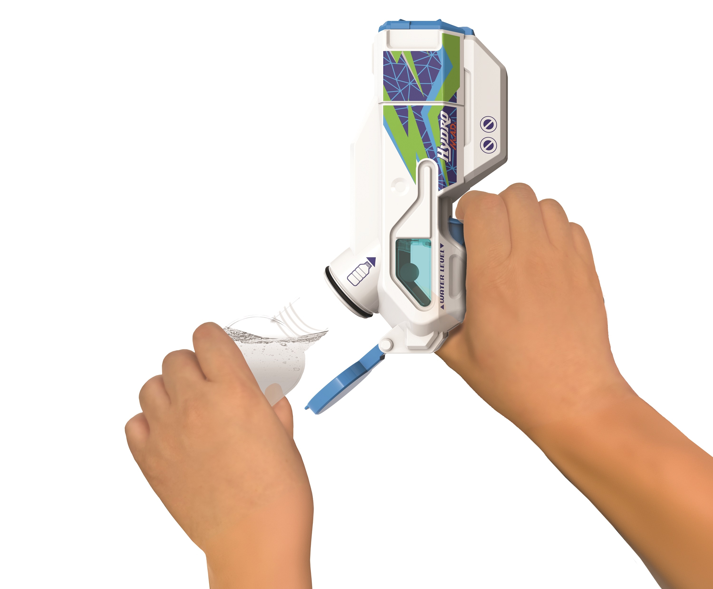 Pack doble Pistola de agua Hydro Mad Mini Blaster Bizak 12