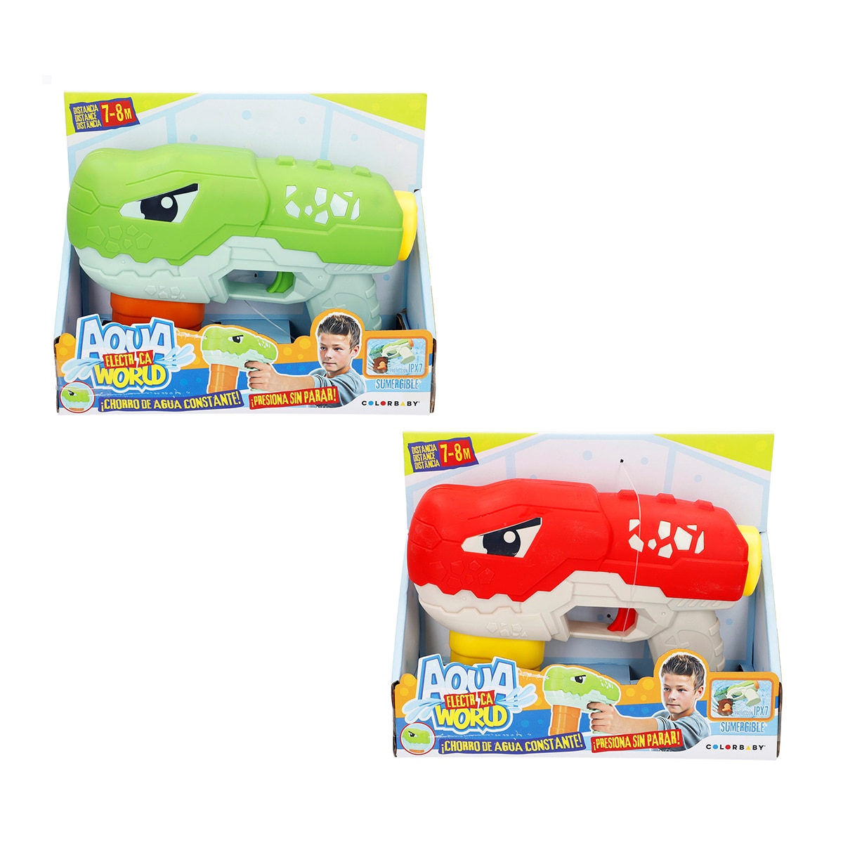 Imagen 0 de Pistola Agua Electrica Dino Aqua World Colorbaby modelos surtidos