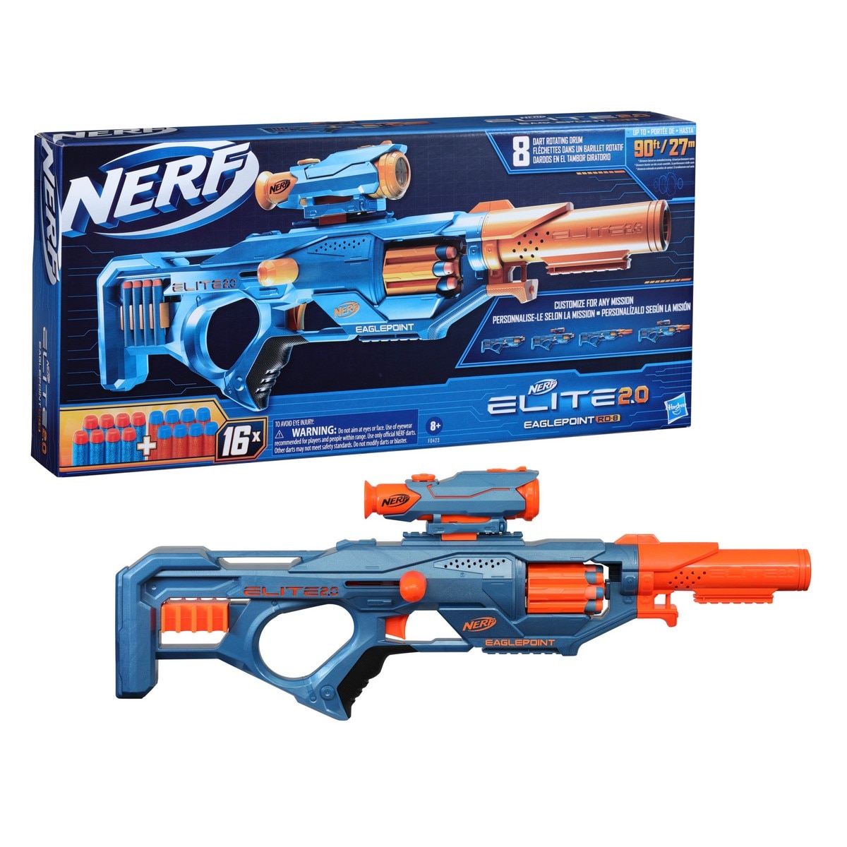 Lanzador Elite 2.0 Eaglepoint RD-8 Nerf 3