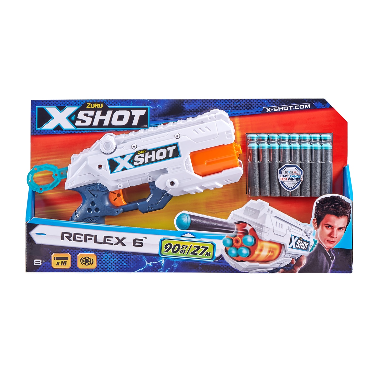Imagen 0 de Lanzadora x-shot reflex 6 con barril rotatorio 6 cargas y 16 dardos