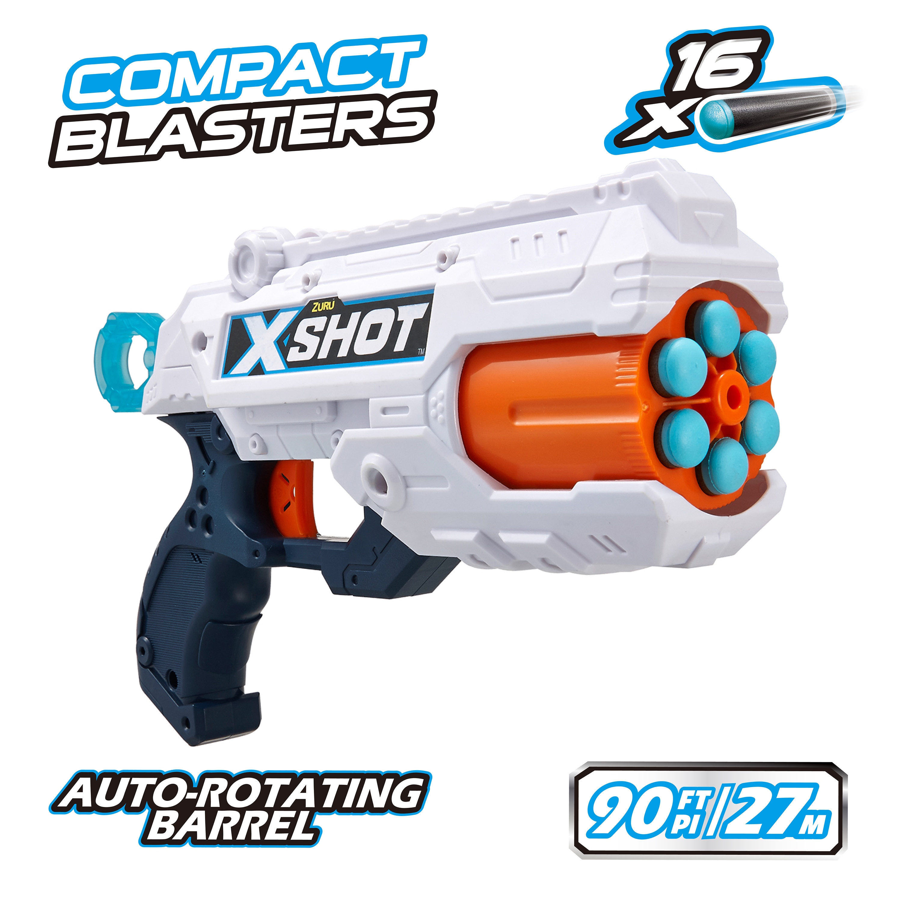 Lanzadora x-shot reflex 6 con barril rotatorio 6 cargas y 16 dardos 2