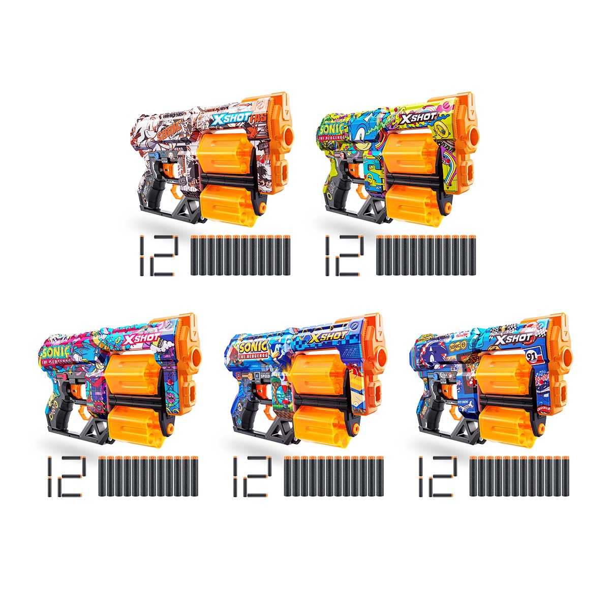 Imagen 0 de Lanzadora Dread Sonic Skins con 12 dardos X-Shot