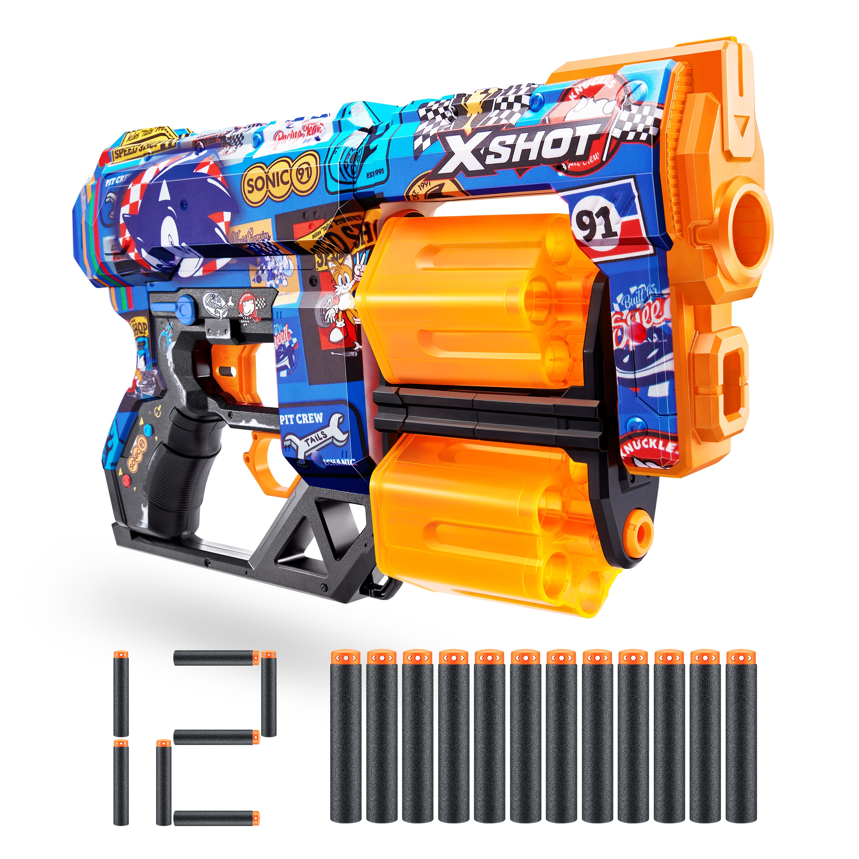 Lanzadora Dread Sonic Skins con 12 dardos X-Shot 3
