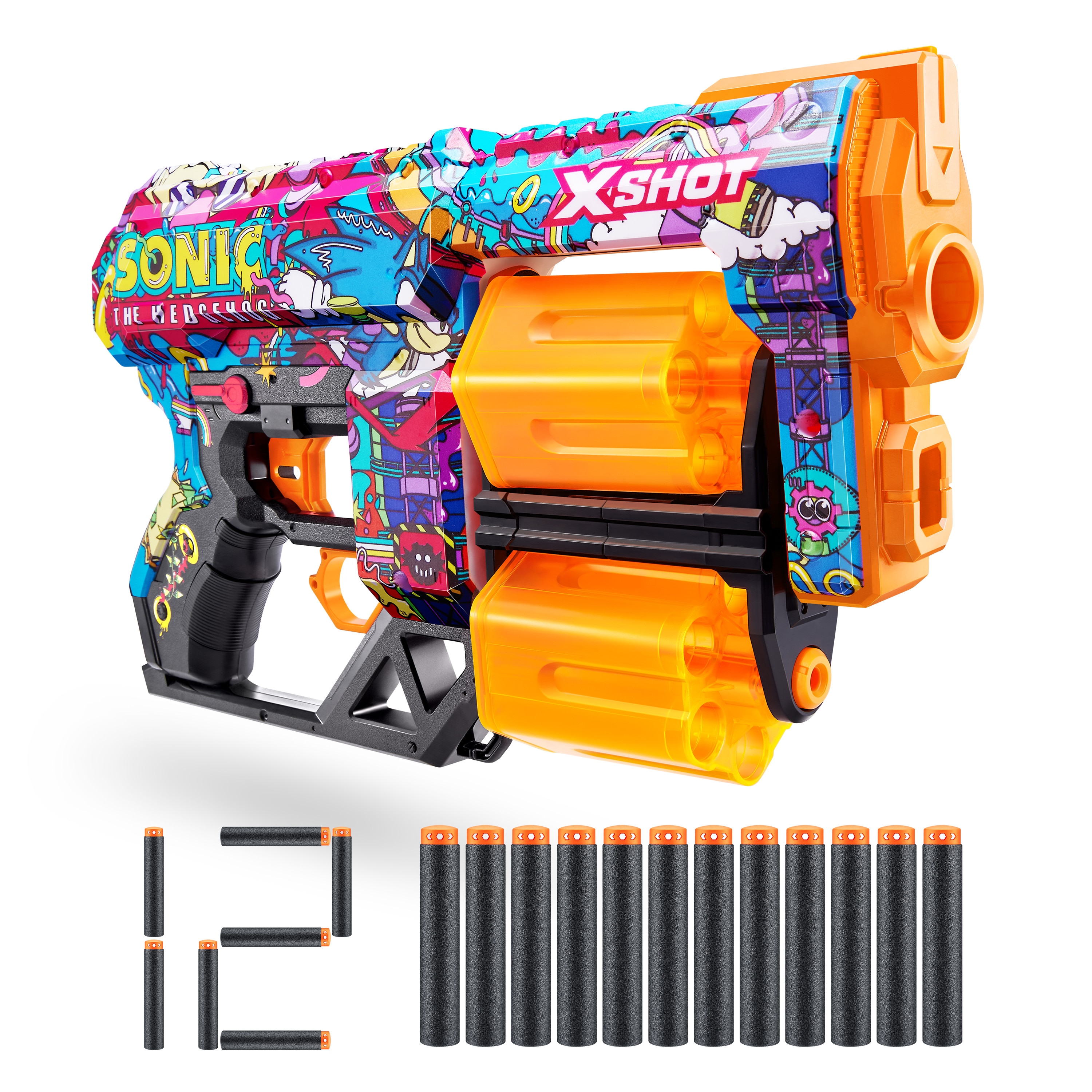 Lanzadora Dread Sonic Skins con 12 dardos X-Shot 4