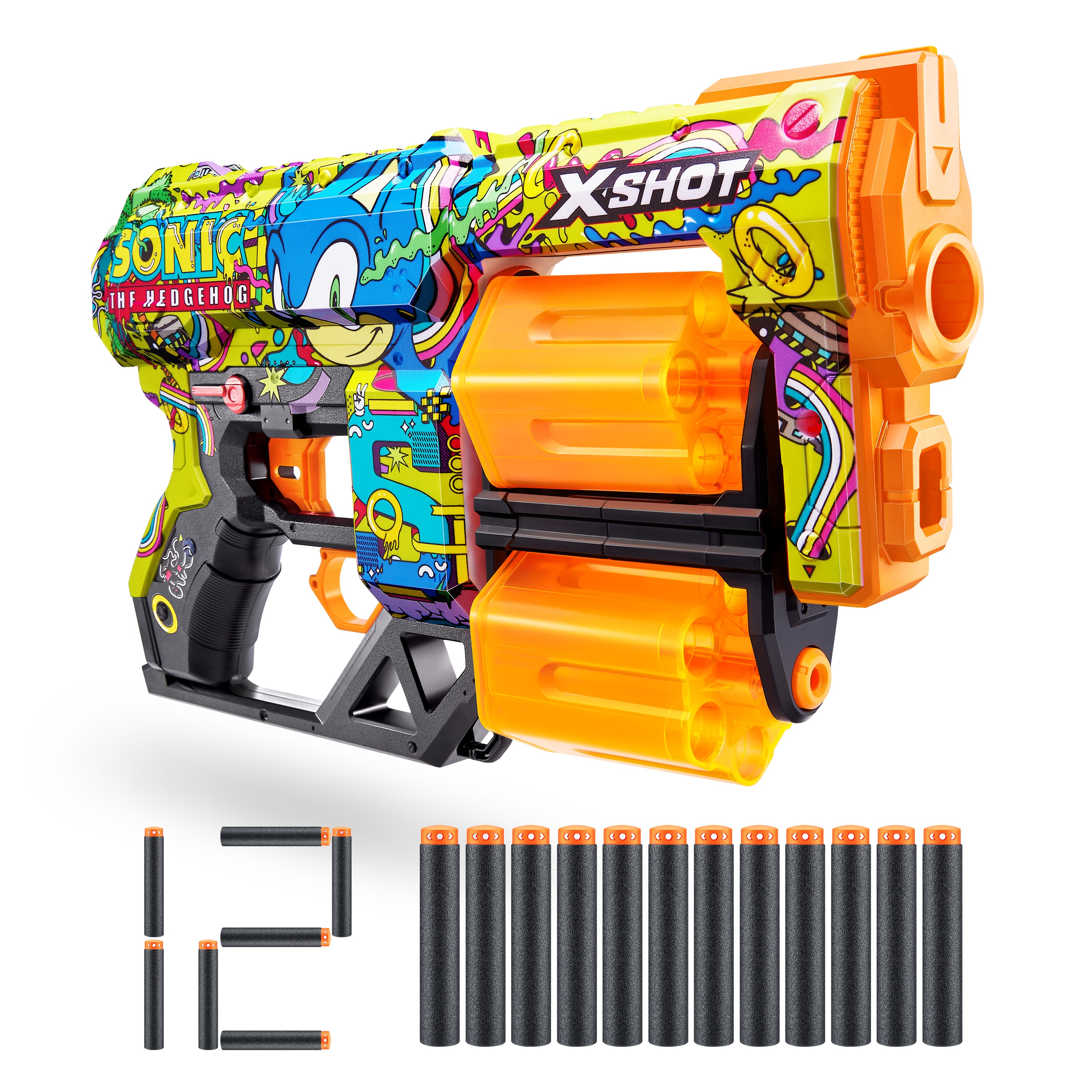 Lanzadora Dread Sonic Skins con 12 dardos X-Shot 5