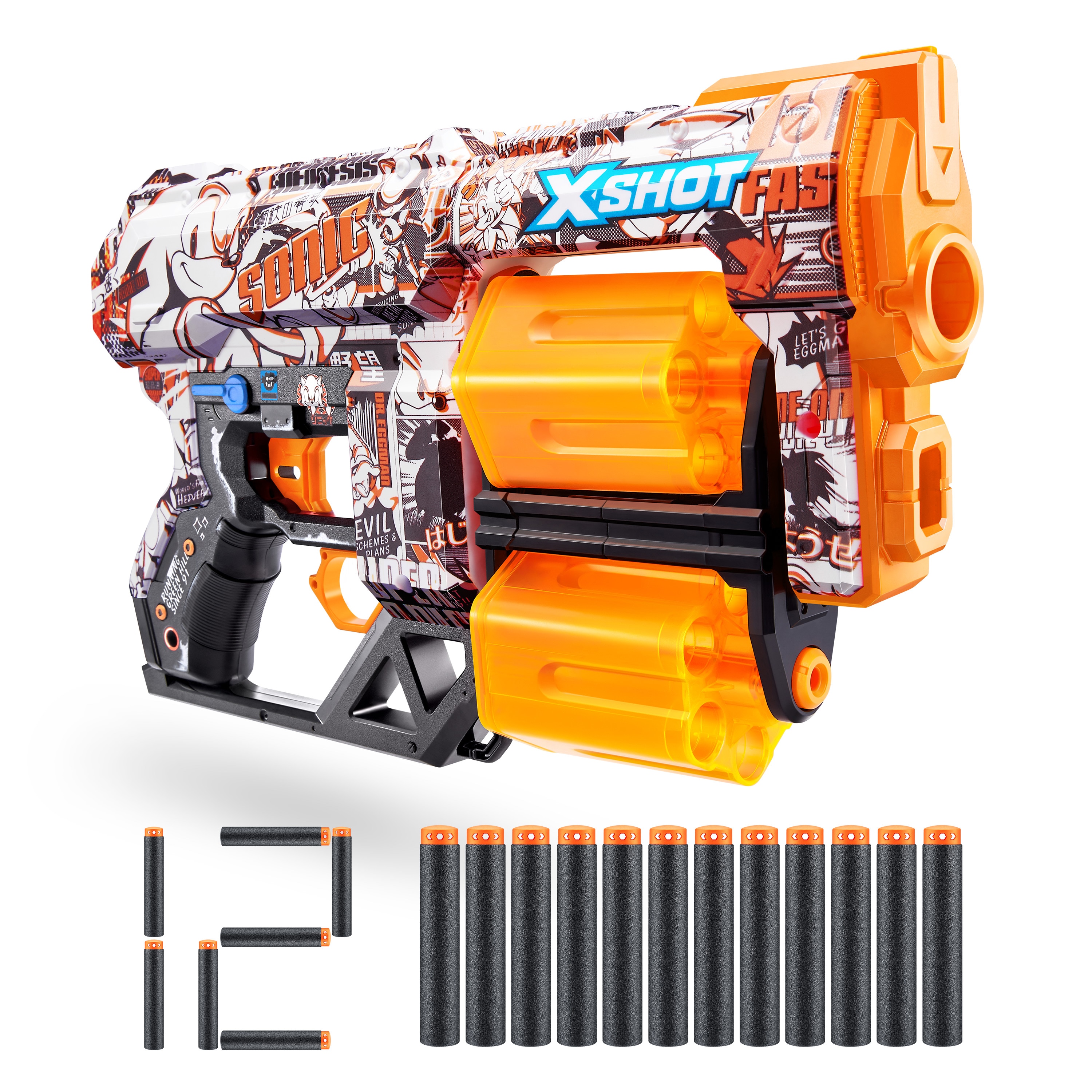 Lanzadora Dread Sonic Skins con 12 dardos X-Shot 6