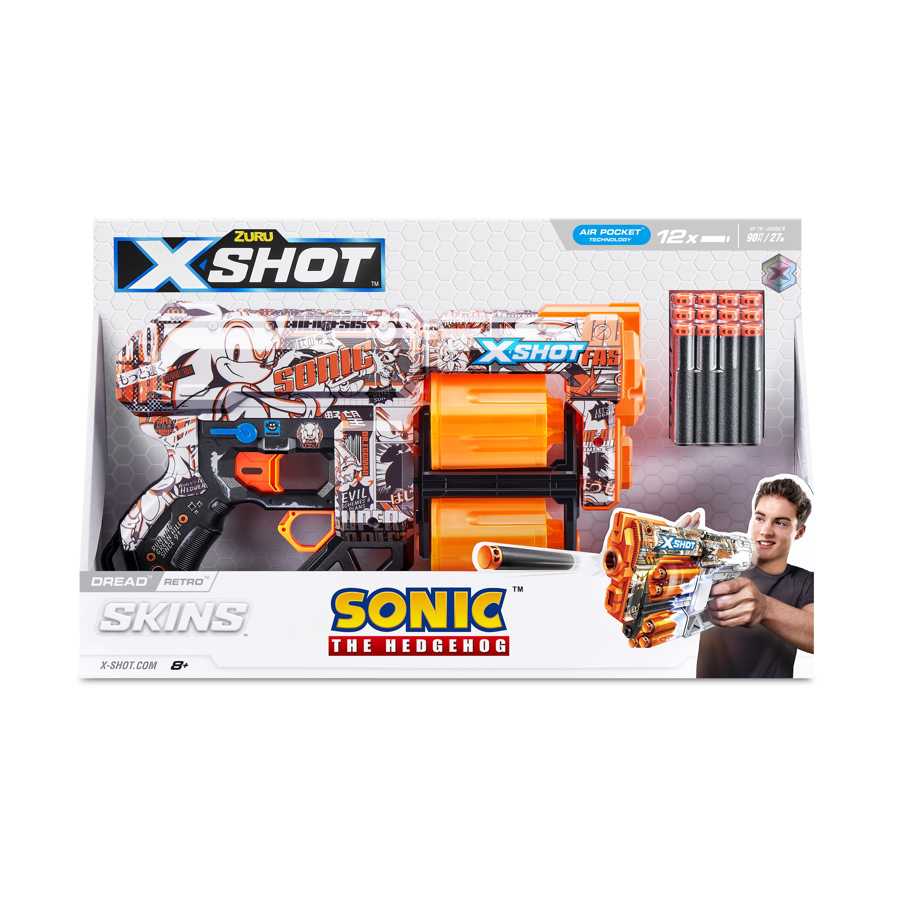 Lanzadora Dread Sonic Skins con 12 dardos X-Shot · X-Shot · El