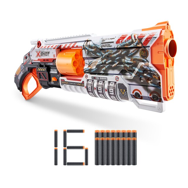 Imagen 0 de Lanzadora Lock Gun Skins con 16 dardos X-Shot