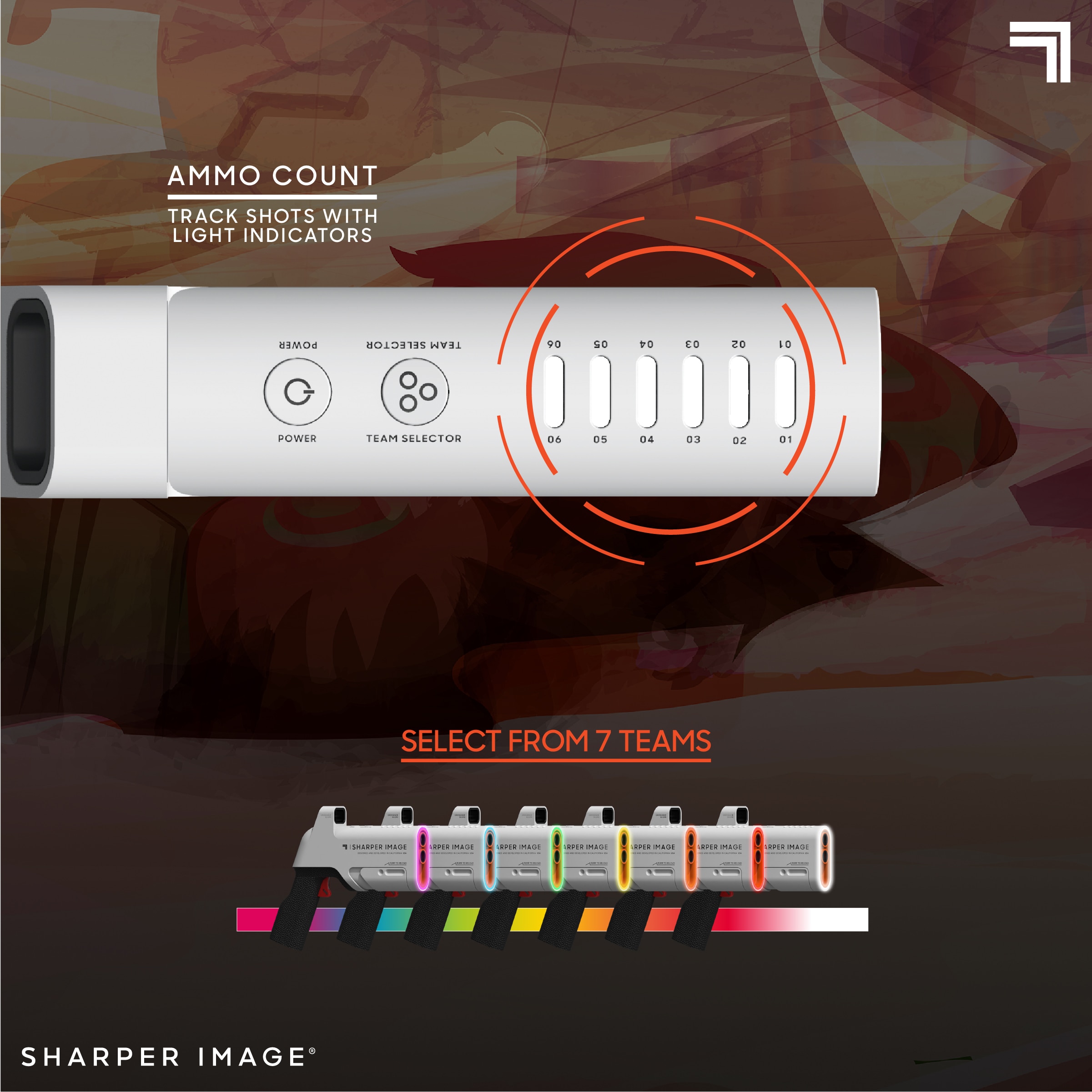 Pack de batalla Toy Laser Tag Sharper Image 7