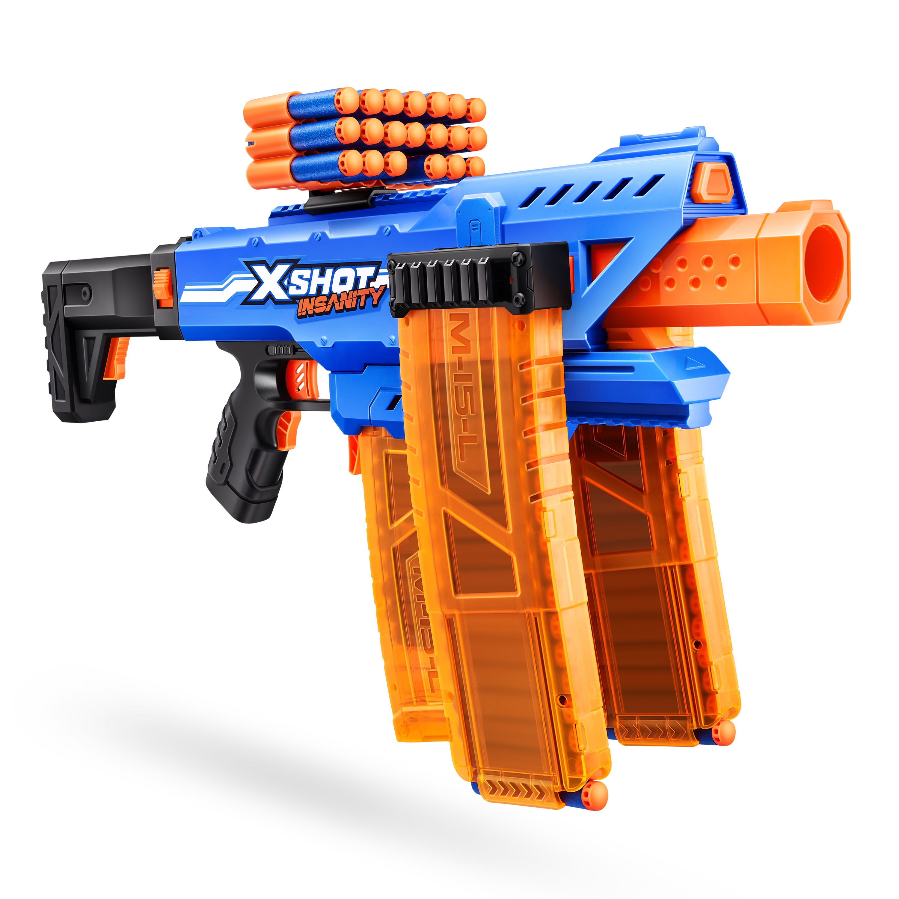 Lanzadora Motorizada dardos espuma Insanity Clip Balster X-Shot