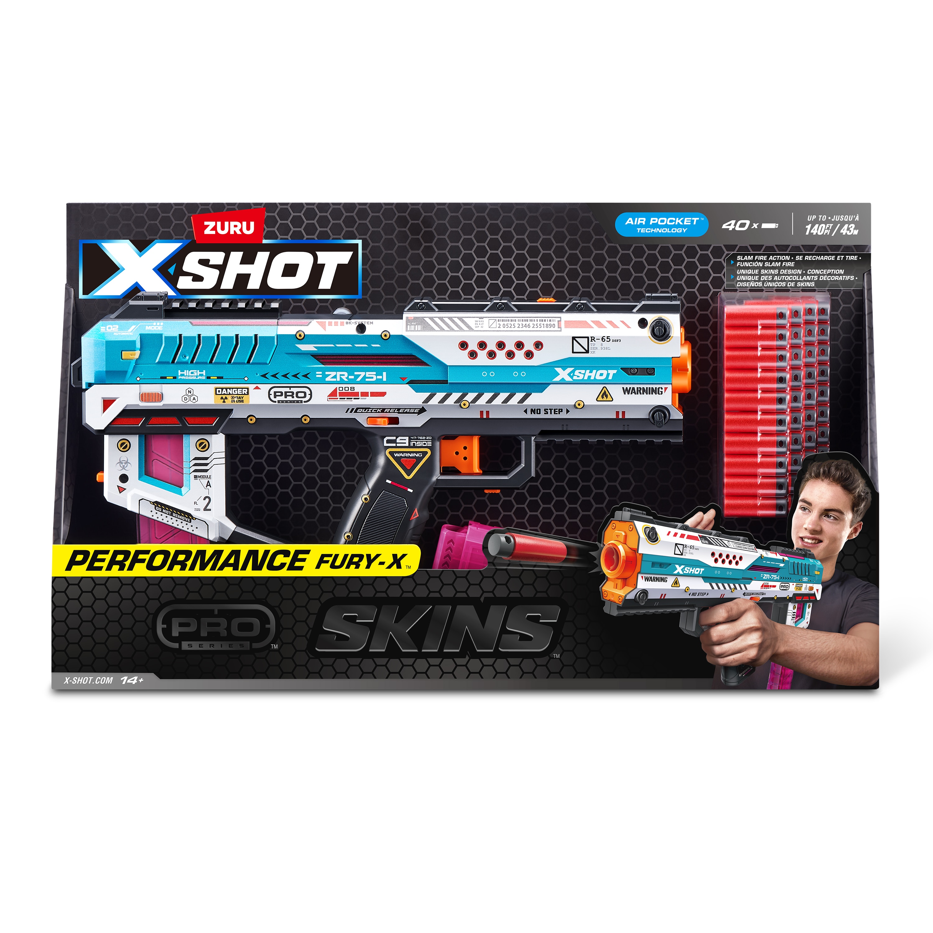 Lanzadora dardos de espuma Skins Pro Fury X-Shot 2
