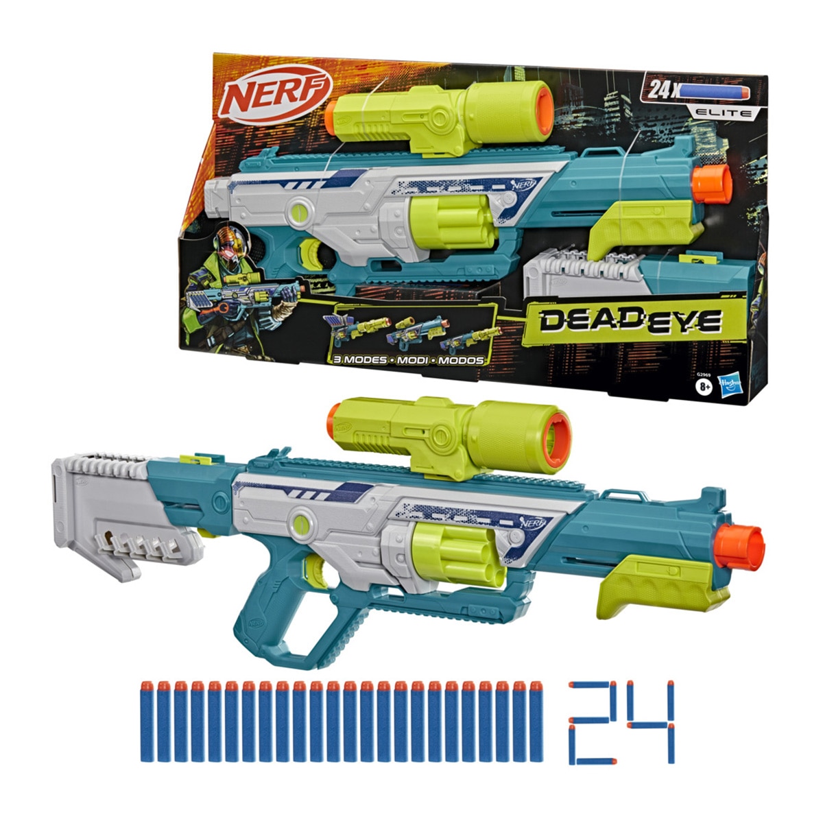 Lanzador Nerf Rebel Ops Deadeye Hasbro 1
