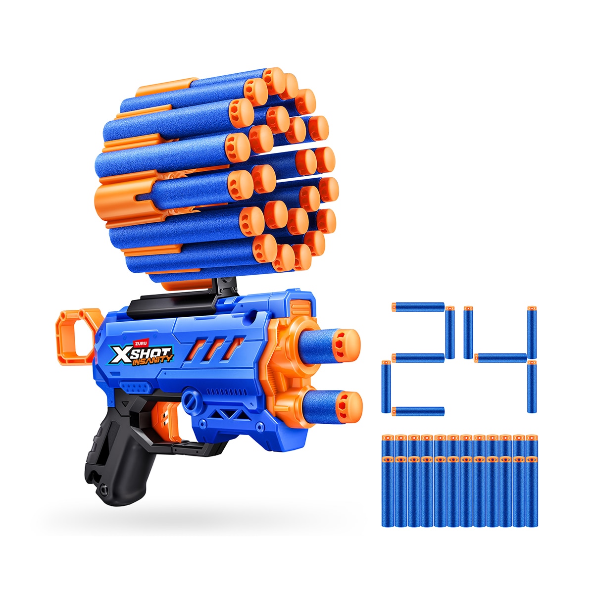 Lanzadora de dardos Insanity Micro Blaster con 24 dardos Xshot 1