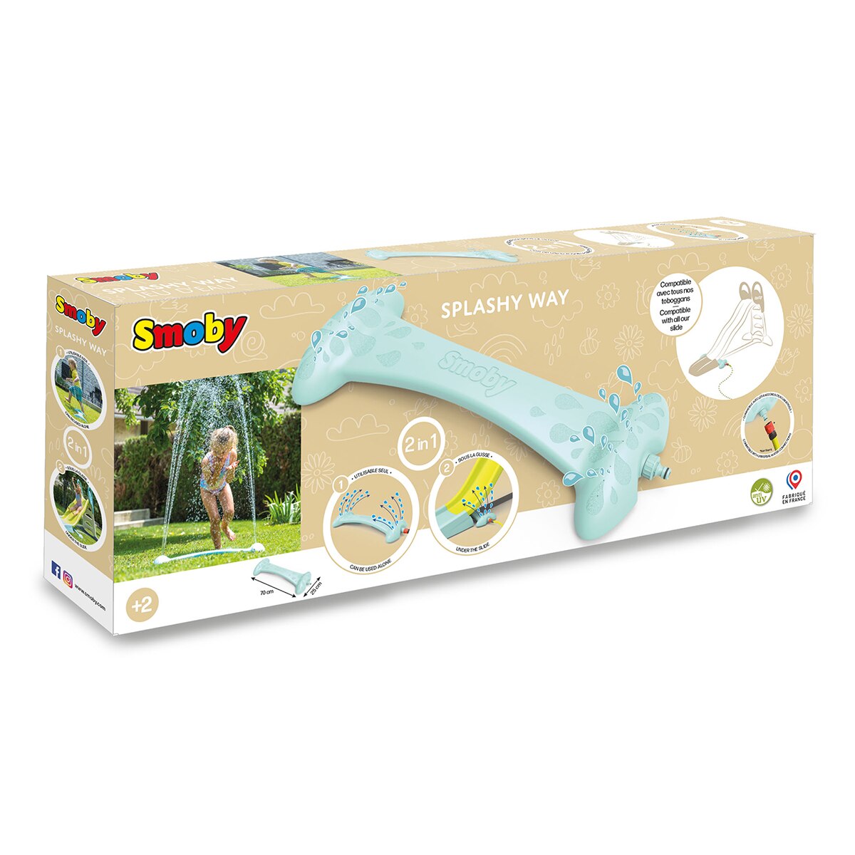 Juego de agua Splash way para toboganes Smoby 7