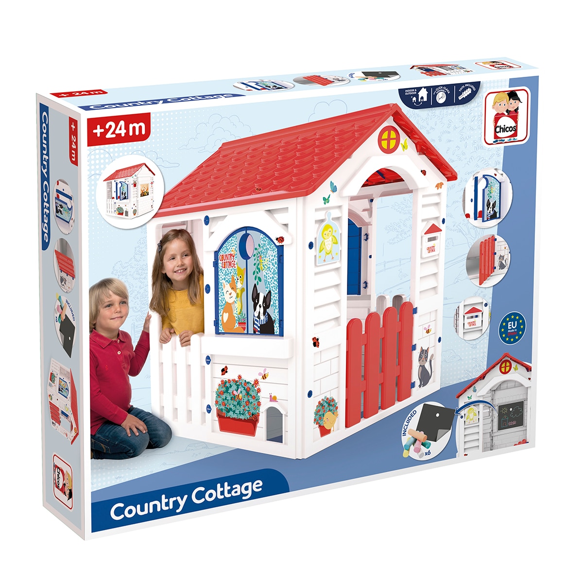 Casita Country Cottage con pizarra Chicos 3