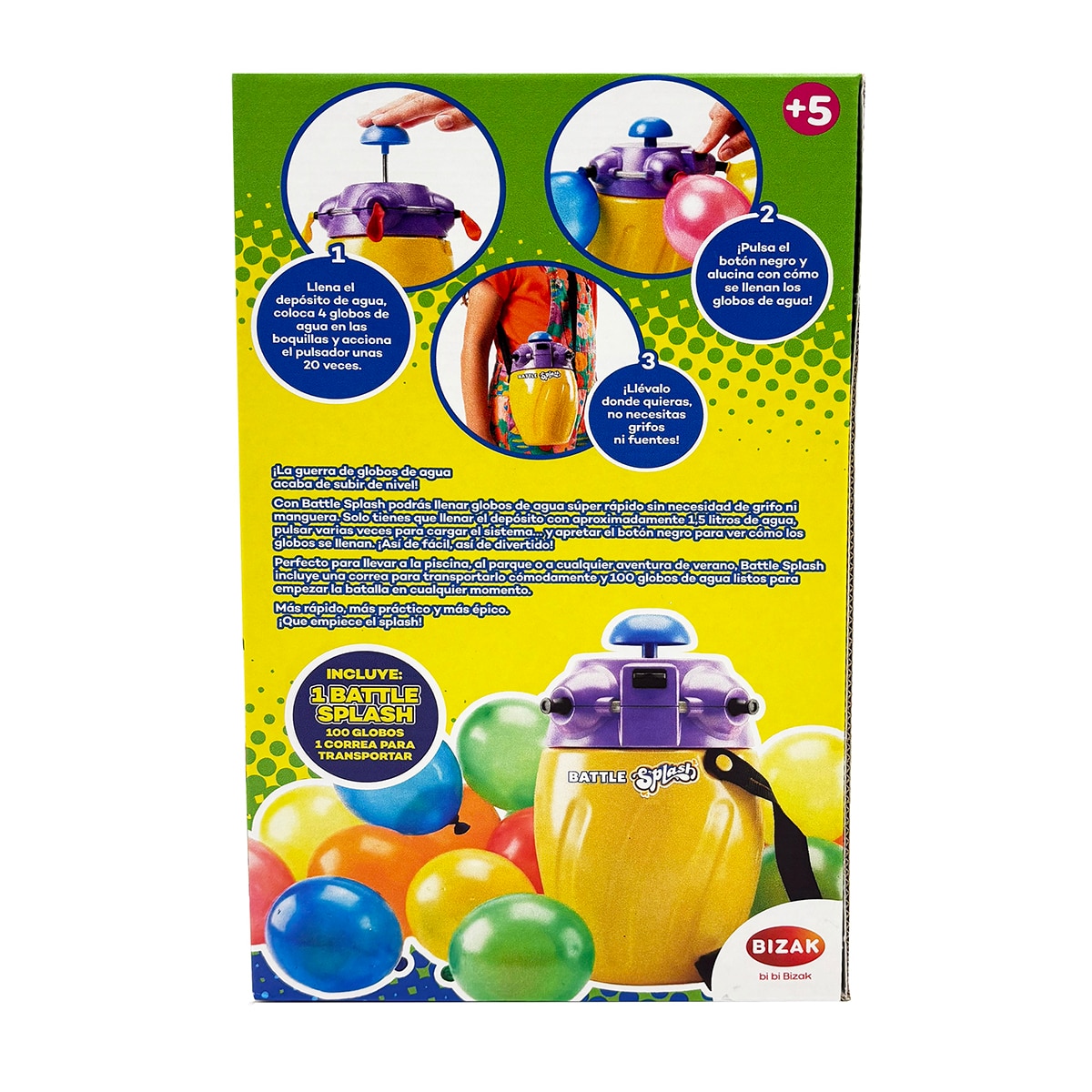 Hinchador de globos Battle Splash Bizak 8
